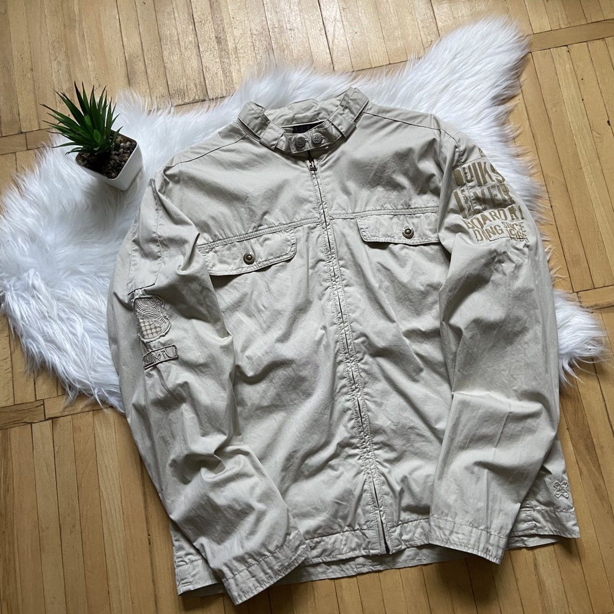 Quiksilver 📌 Vintage Quiksilver Utility Jacket Y2K Military Workwear Size US L / EU 52-54 / 3 - 2 Thumbnail