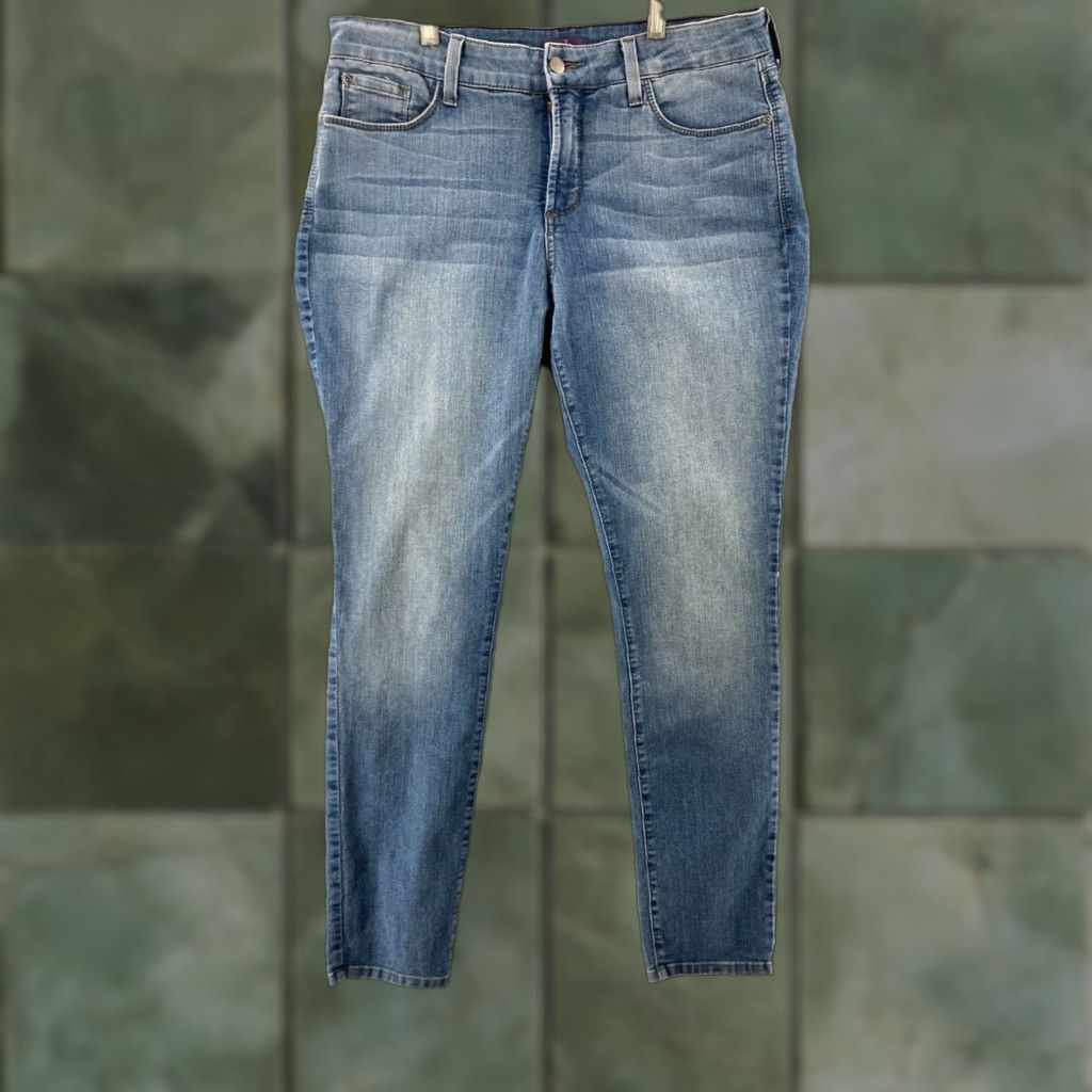 NYDJ NYDJ Womens 12 Blue Bootcut Jeans Super Skinny USA Made Size 34" / US 12 / IT 48 - 1 Thumbnail