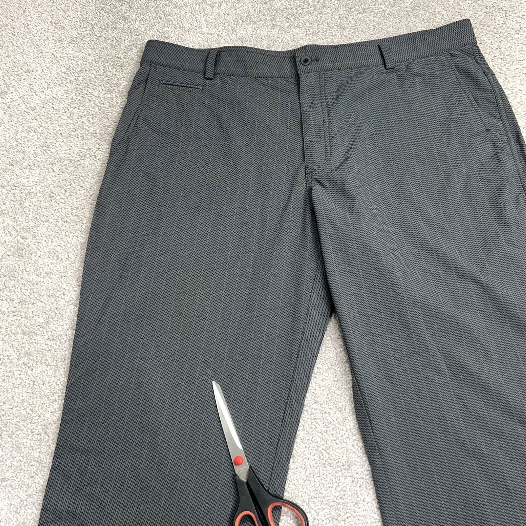 Nike Nike Golf Pants Mens 38x30 Dri-Fit Tour Performance Stretch Chino Gray Geometric Stripes Size US 38 / EU 54 - 4 Thumbnail