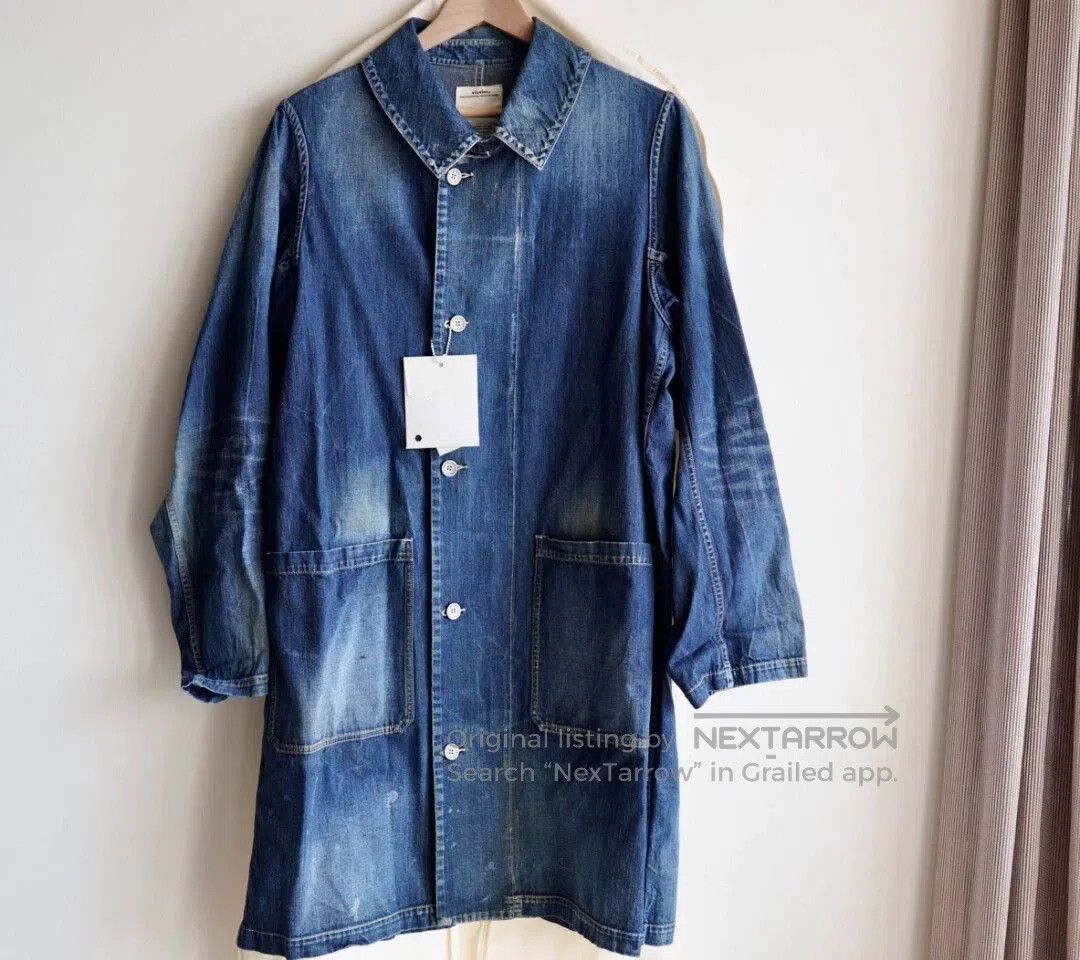 Visvim Blue Denim Longline Coat - Size M. Size US M / EU 48-50 / 2 - 1 Thumbnail