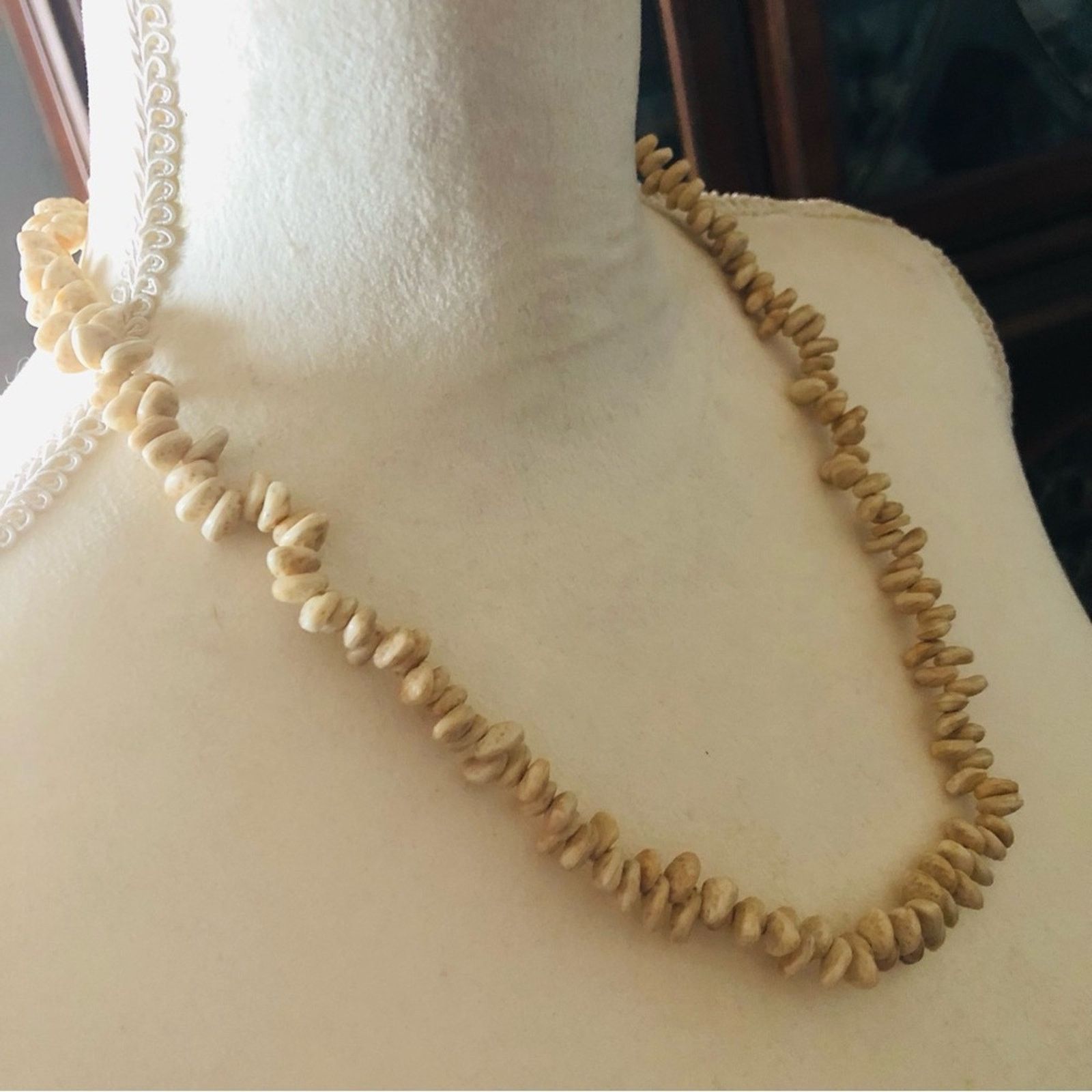 Vintage Vintage boho Scolecite beaded necklace Size ONE SIZE - 3 Thumbnail
