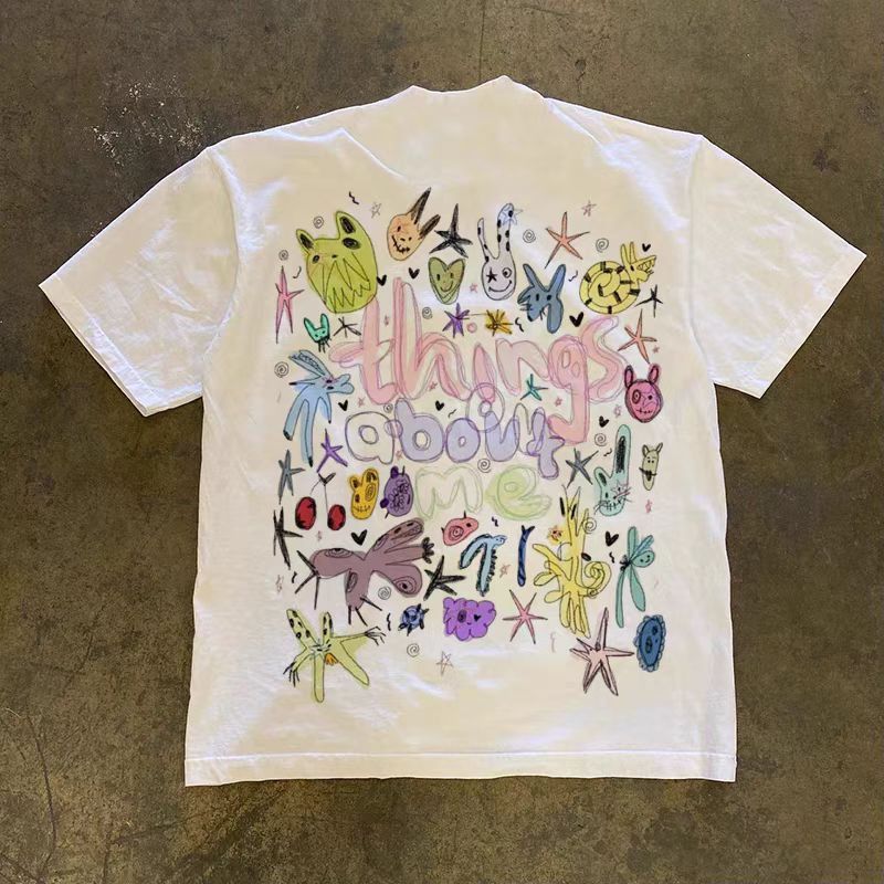 Vintage White casual retro fun print t-shirt Size US M / EU 48-50 / 2 - 1 Thumbnail