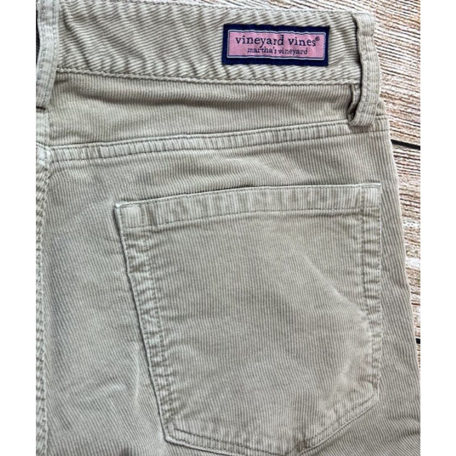 Vineyard Vines Vineyard Vines Mens Pants Beige Corduroy Cotton Chino Golf Preppy Size 30x32 Regular Straight Inseam 32in Front Flat Front Zip Closure Муж? Size US 30 / EU 46 - 6 Thumbnail