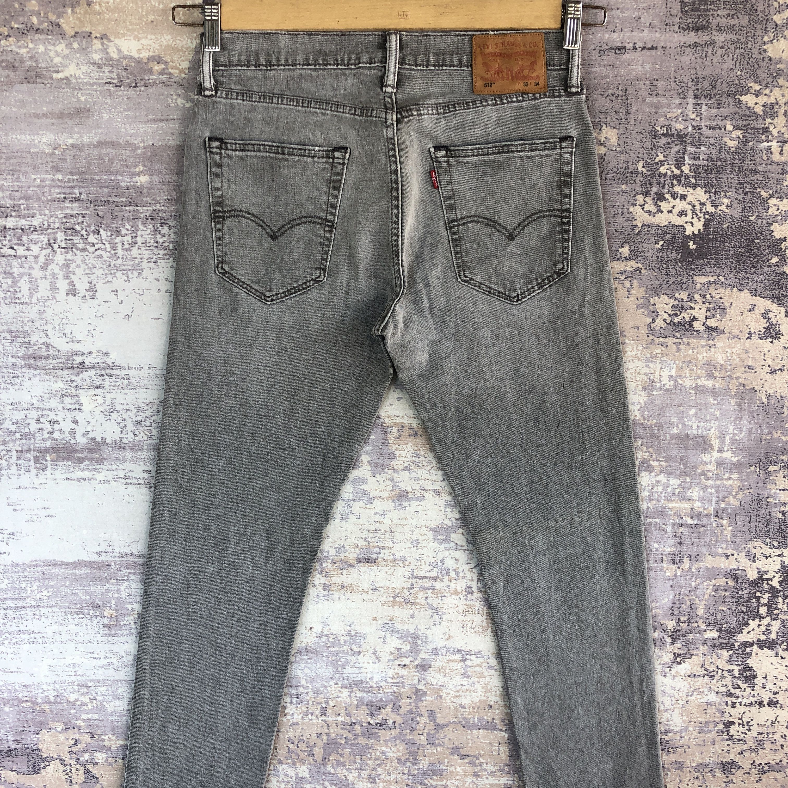 Levi's Y2K Black Levis 512 Slim Tapered Jeans Levi's Ash Gray Denim Size US 30 / EU 46 - 4 Thumbnail
