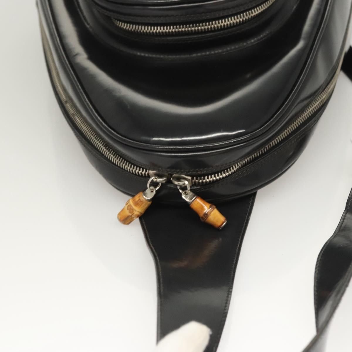 Gucci GUCCI Bamboo Shoulder Bag Enamel Black Silver 003 3444 003 Size ONE SIZE - 6 Thumbnail