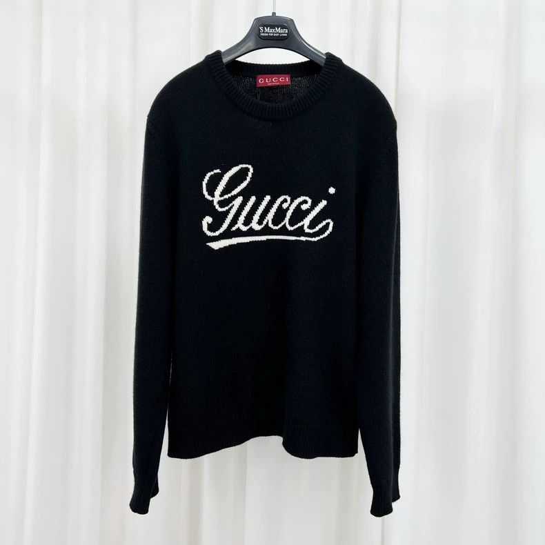 Gucci gucci knit sweater with embroidered logo-dmc Size US S / EU 44-46 / 1 - 1 Thumbnail