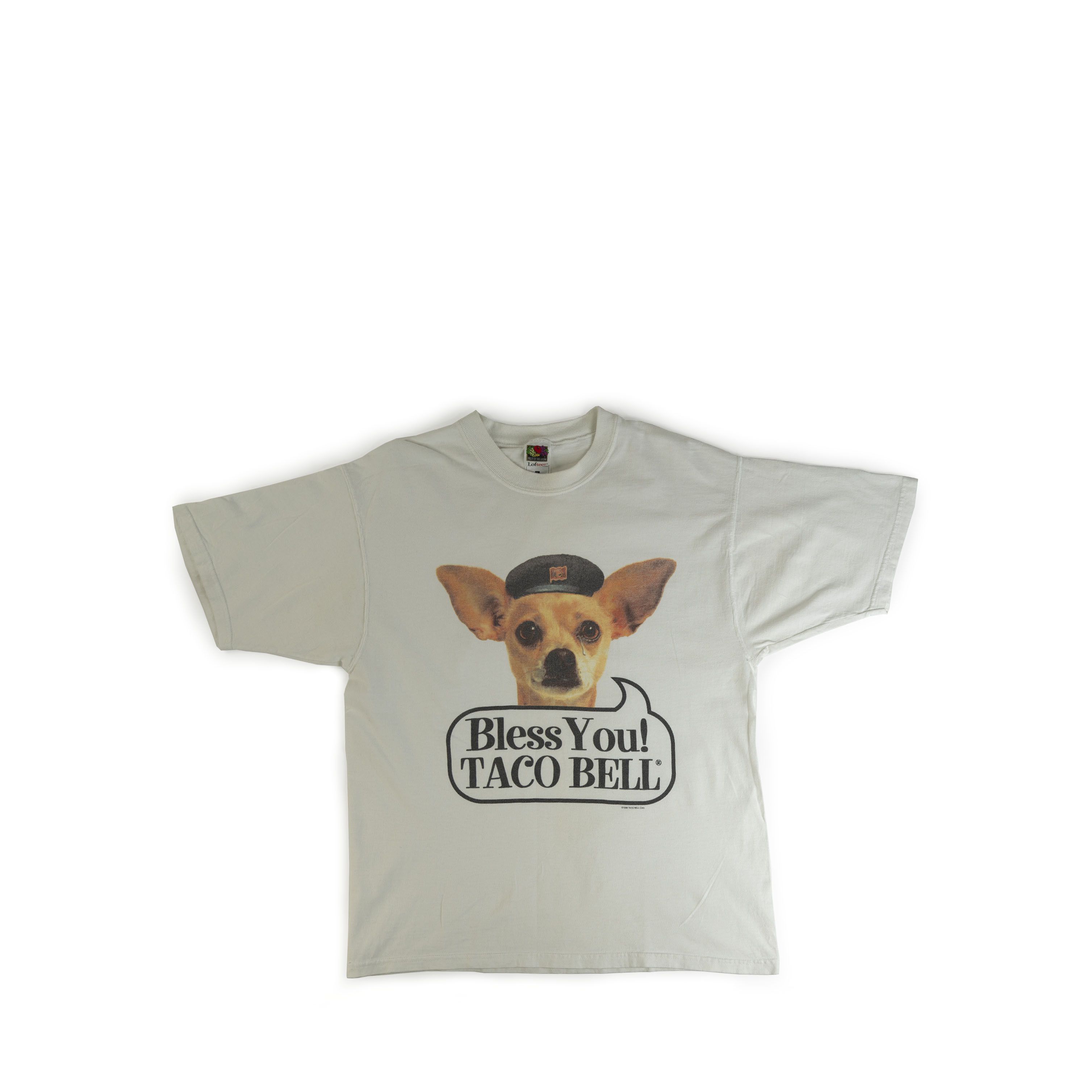 Fruit Of The Loom × Vintage Vintage 1998 Bless You Taco Bell Tee Shirt Size US L / EU 52-54 / 3 - 1 Thumbnail