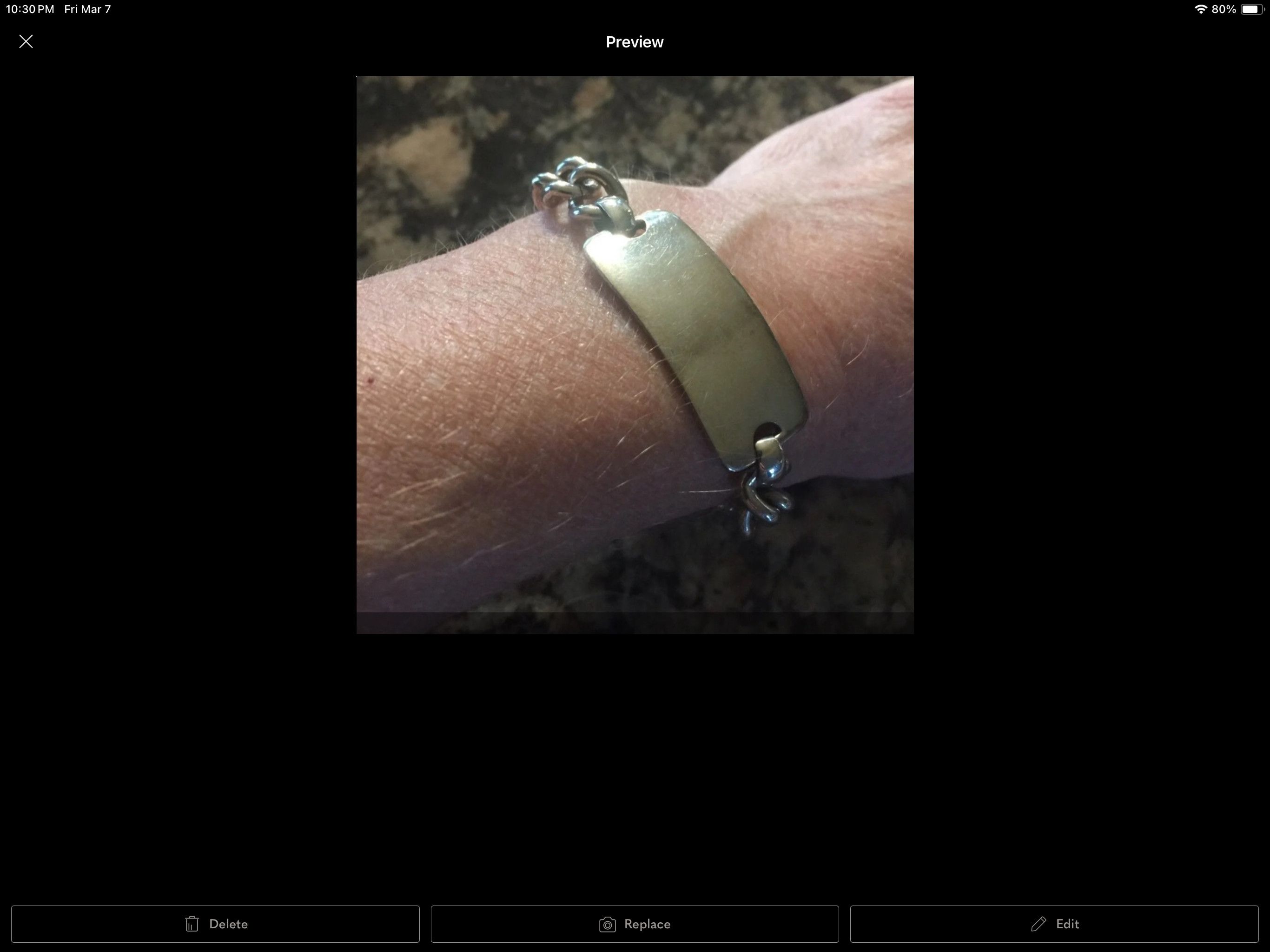 Other Vintage Men’s Sterling Silver ID Bracelet from WWII Size ONE SIZE - 8 Thumbnail