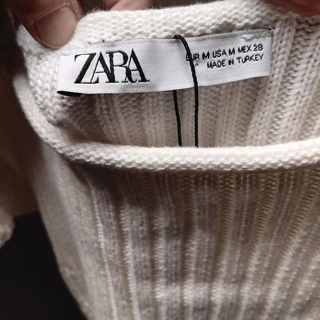 Zara NWT ZARA Ruffled Knit Flutter Sleeve Top Size M / US 6-8 / IT 42-44 - 8 Thumbnail