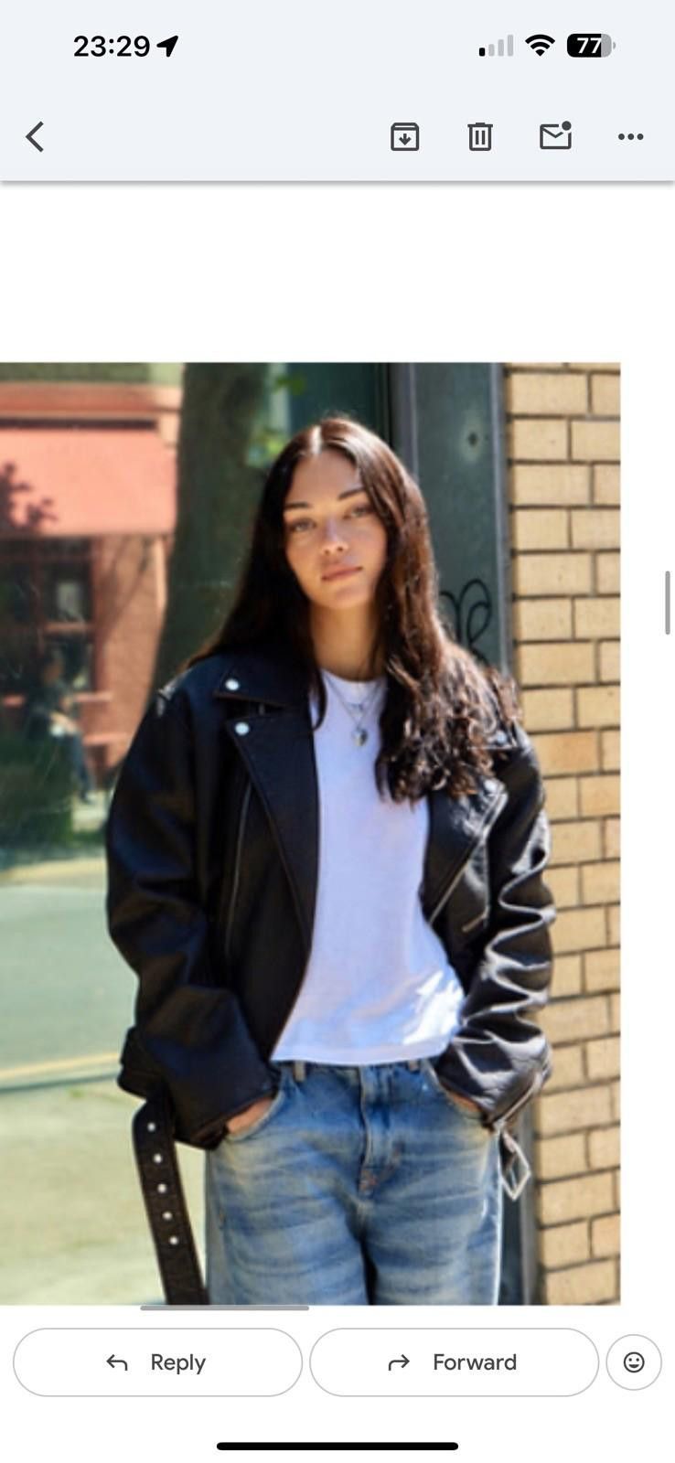 Bdg BDG Oversized Faux Leather Biker Jacket BRAND new SIZE S/8 Size S / US 4 / IT 40 - 2 Thumbnail