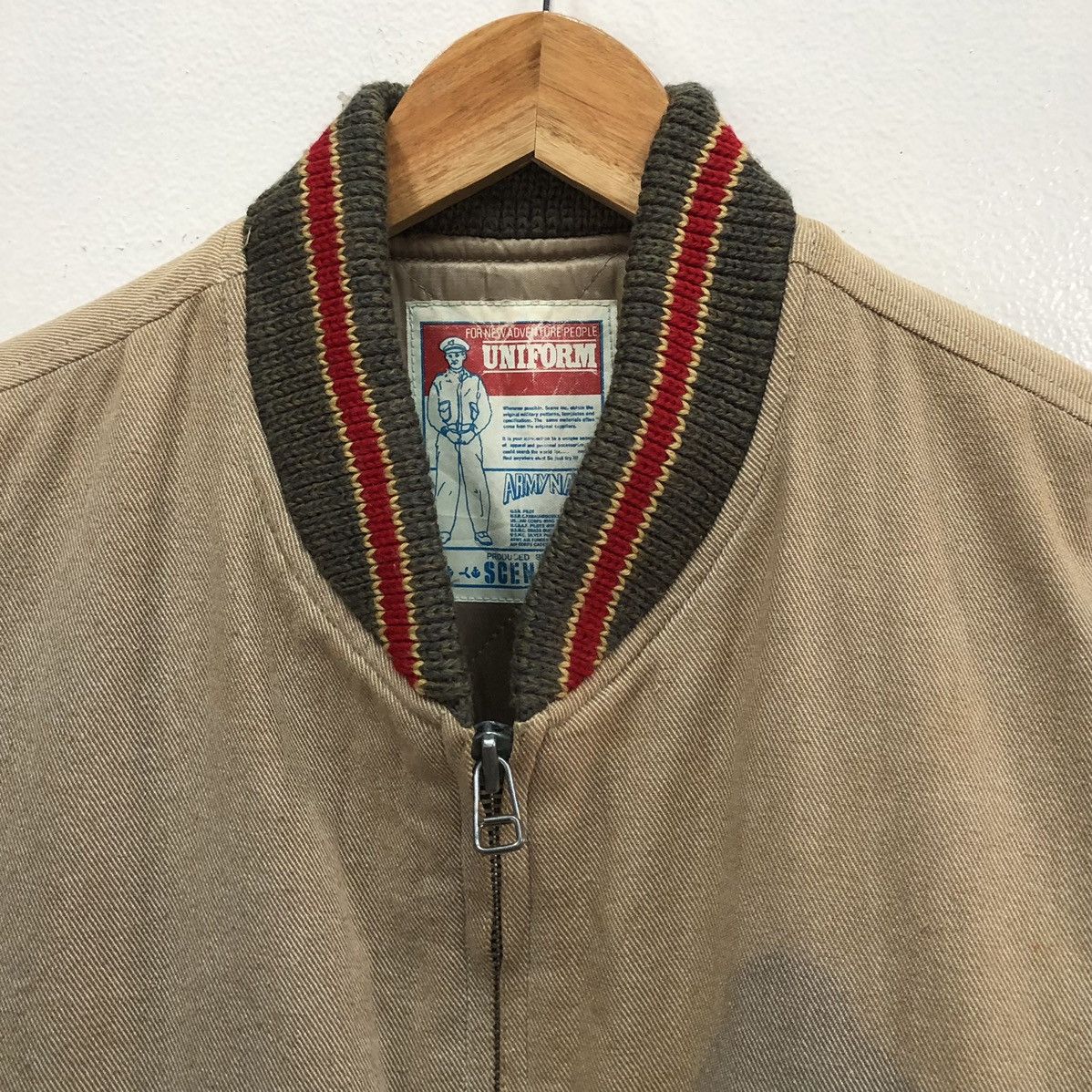 Vintage Vintage Scene Army/Navy Letterman Jacket Cowhide Leather Size US M / EU 48-50 / 2 - 14 Thumbnail