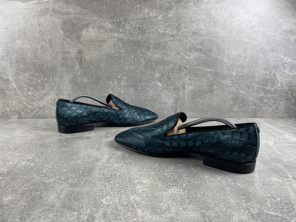 Roberto Cavalli Roberto Cavalli Blue Python Embossed Silk Loafers Size US 9 / EU 42 - 5 Thumbnail