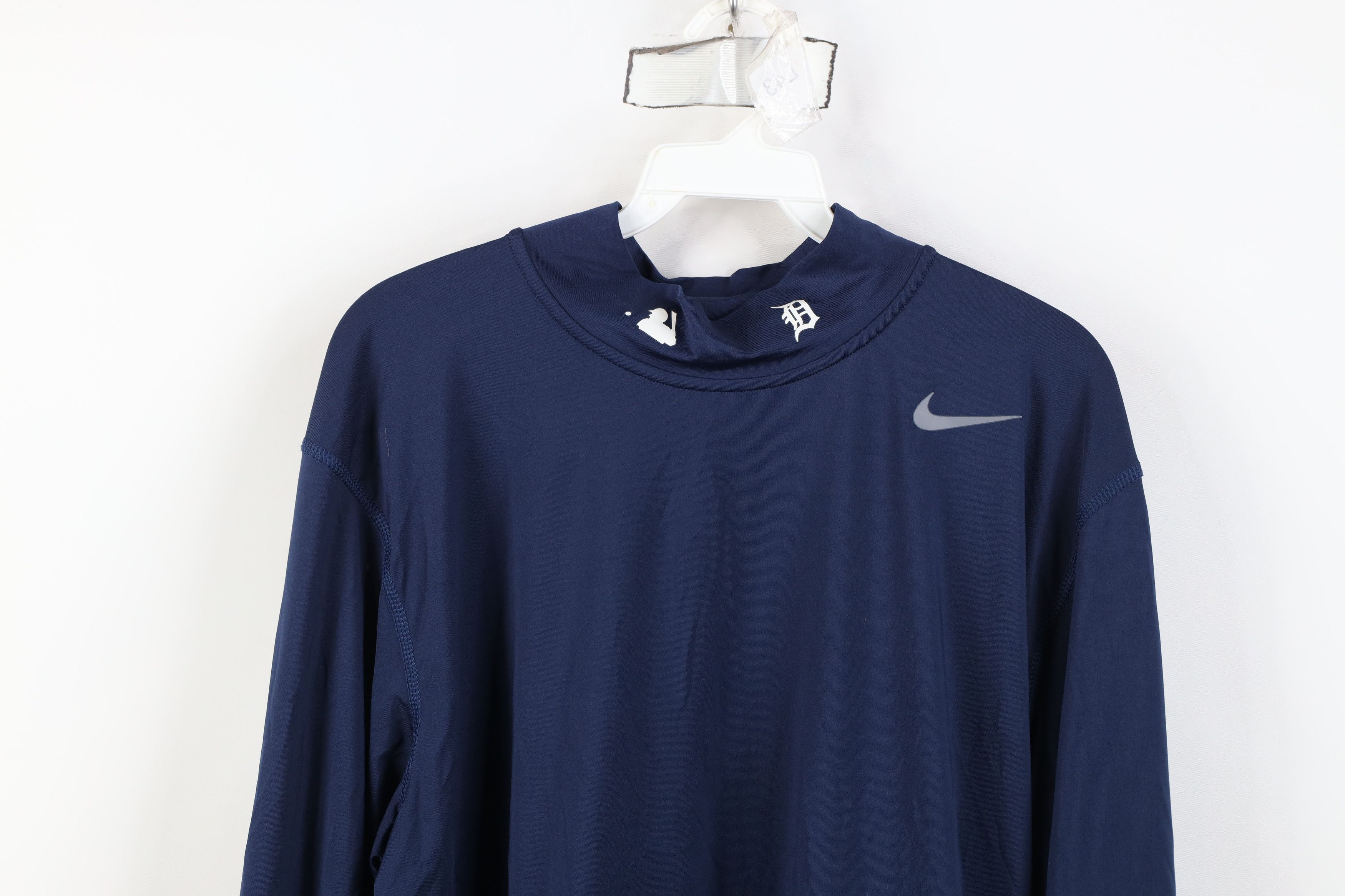 Nike Nike Detroit Tigers Baseball Mock Neck Compression T-Shirt Size US XL / EU 56 / 4 - 2 Thumbnail