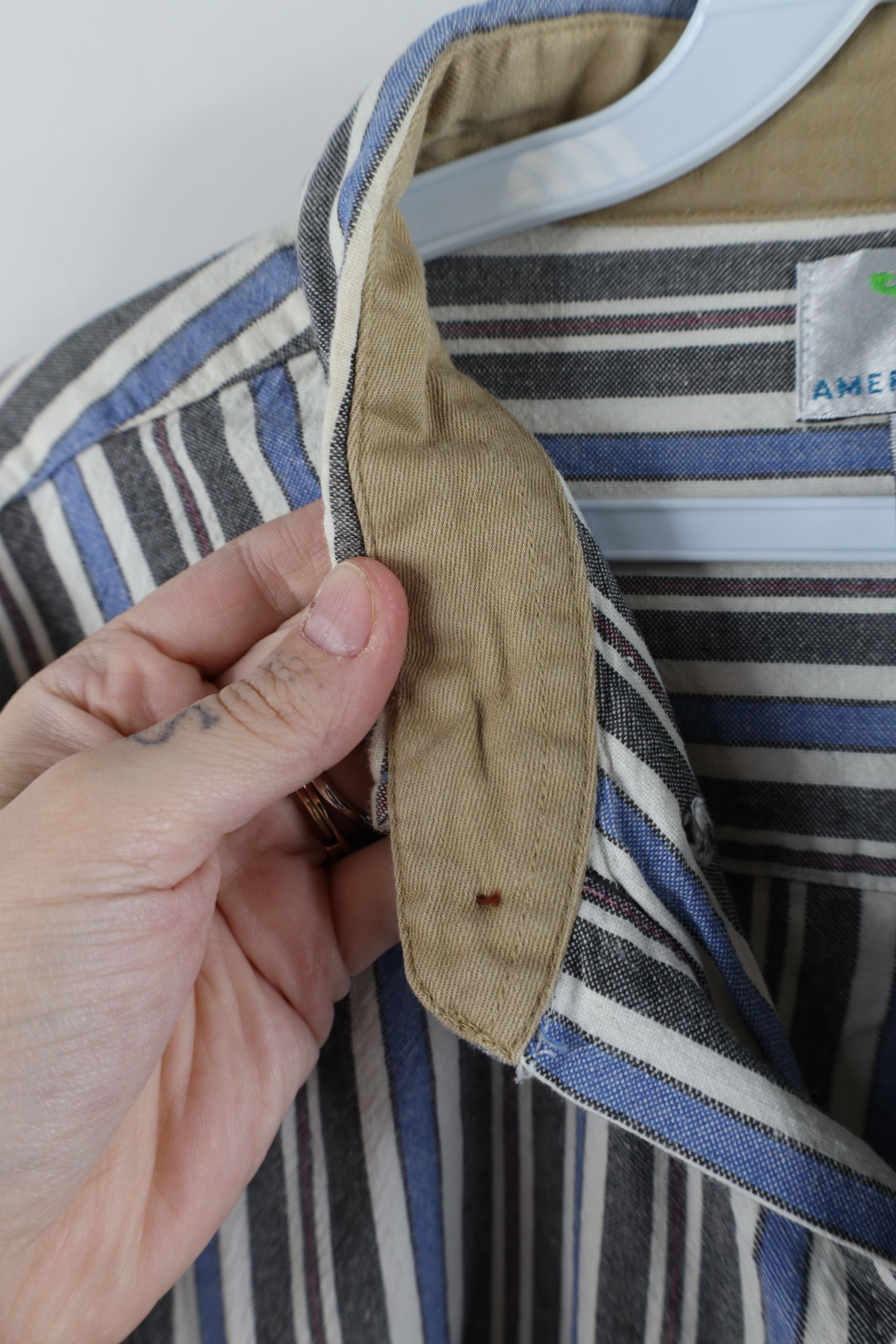 Vintage Vintage 90s Streetwear Striped Collared Button Down Shirt Size US XL / EU 56 / 4 - 7 Thumbnail