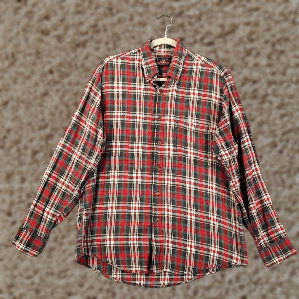 Vintage VINTAGE Backpacker Shirt Mens Adult Medium Red Plaid Flannel 90s Button Up Lined Turkey? Size US M / EU 48-50 / 2 - 1 Thumbnail