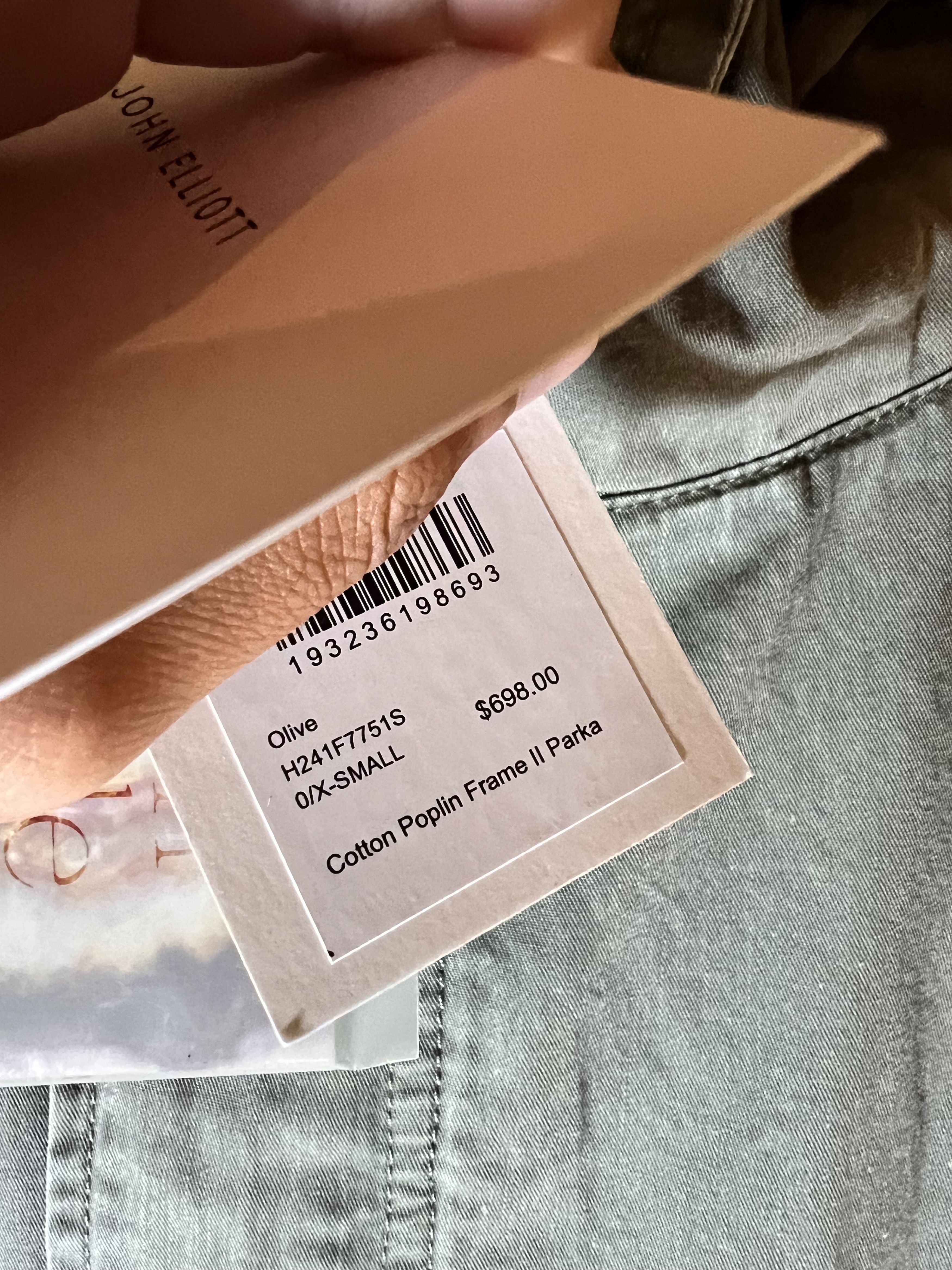 John Elliott JOHN ELLIOTT COTTON POPLIN FRAME II PARKA XS Size US XS / EU 42 / 0 - 4 Thumbnail