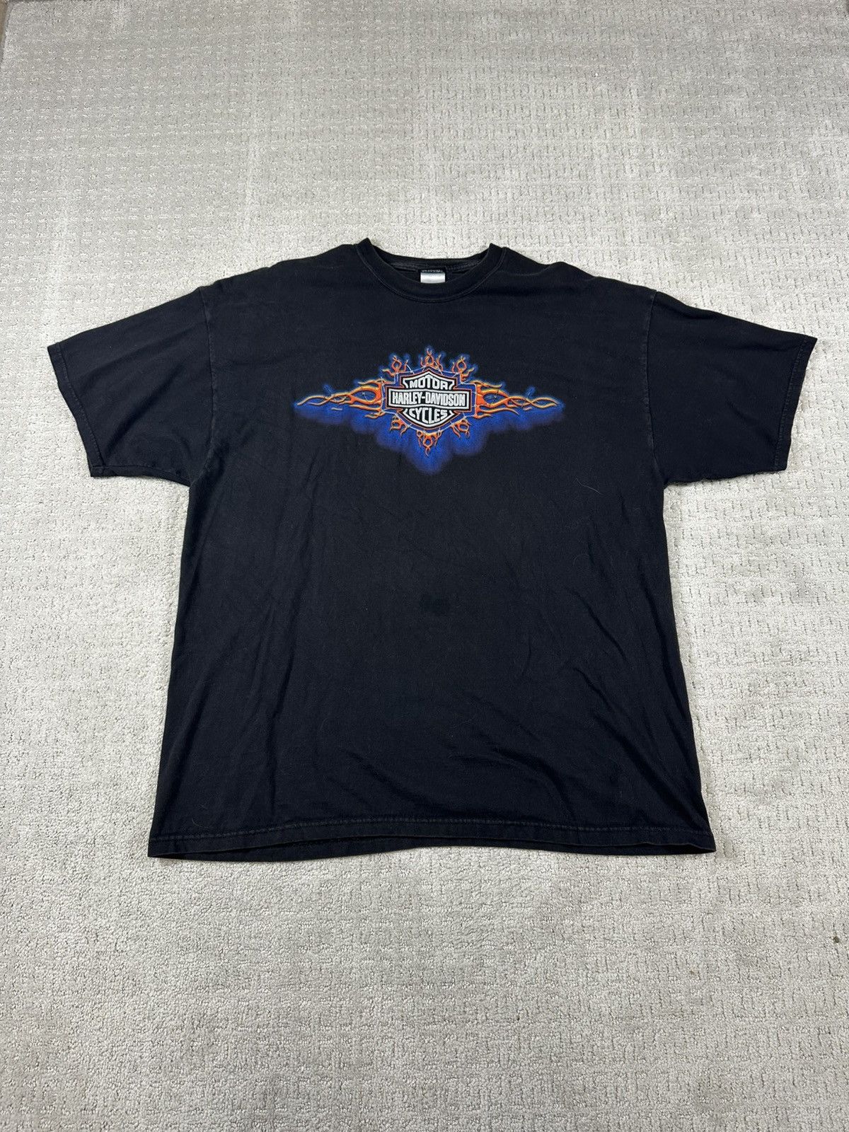 Harley Davidson Vintage Harley Davidson Barbwire Flames T-shirt Size US XXL / EU 58 / 5 - 2 Thumbnail