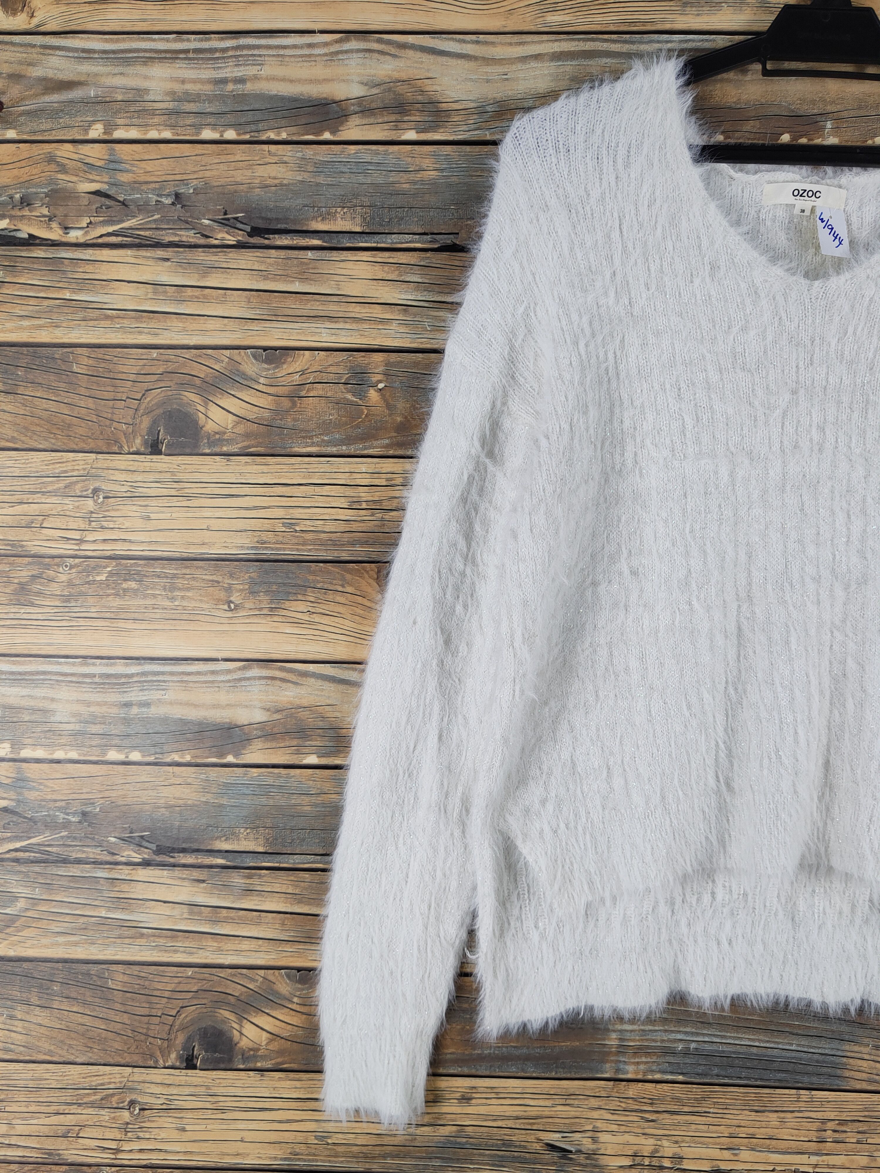 Japanese Brand OZOC Ivory Shag Shaggy Fur Mohair Knitwear #1944 Size XS / US 0-2 / IT 36-38 - 3 Thumbnail