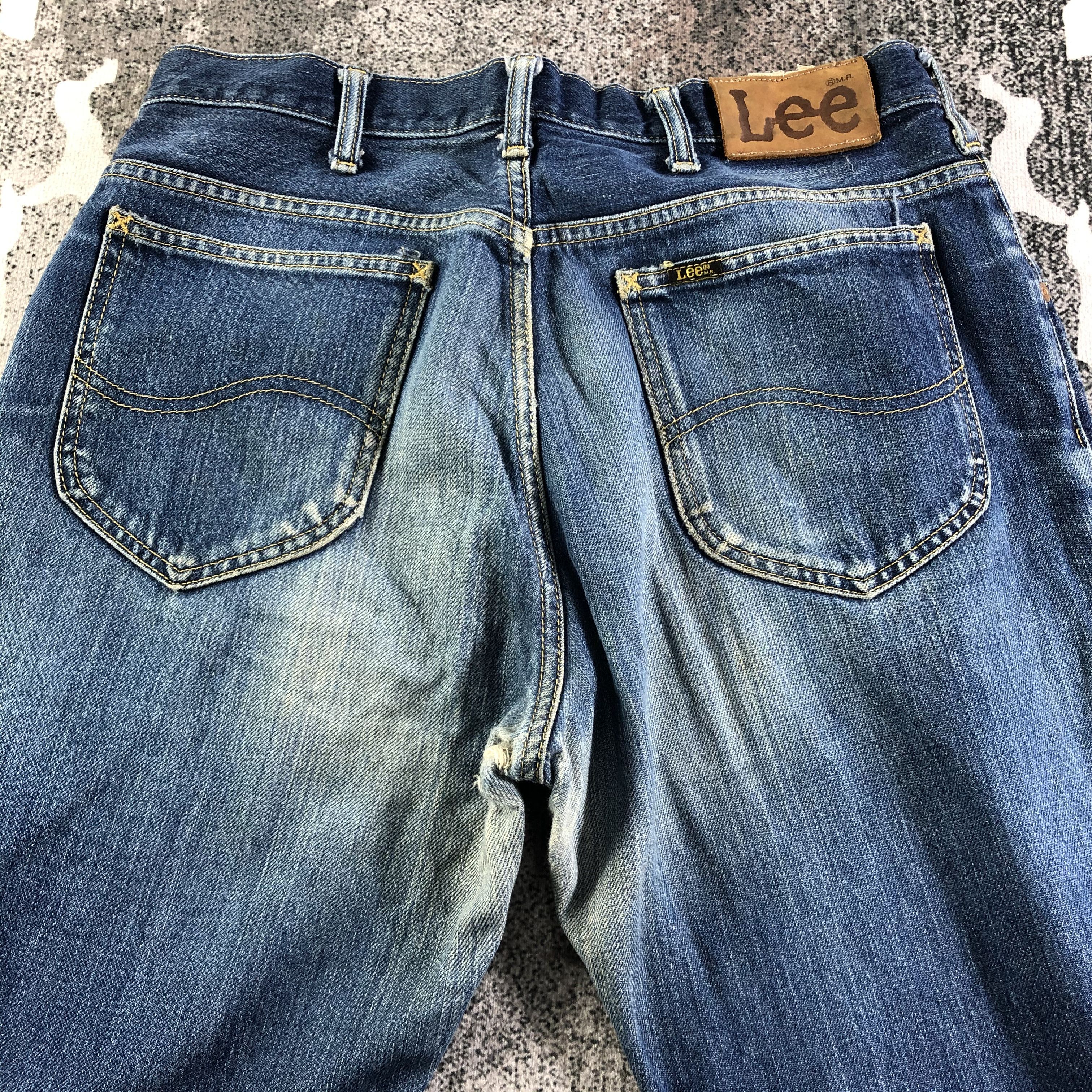 Lee Distress Vintage Lee Riders Jeans Flare Denim KJ2439 Size US 32 / EU 48 - 4 Thumbnail