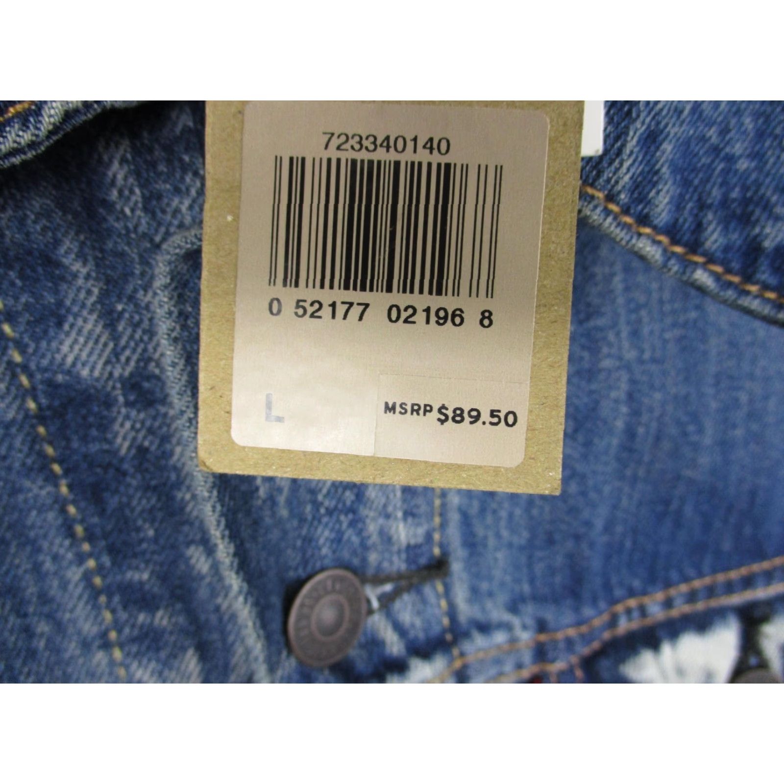 Levi's VINTAGE Levi's Denim Jacket Mens Large Blue Distressed Button Front 72334-0140 Size US L / EU 52-54 / 3 - 2 Thumbnail
