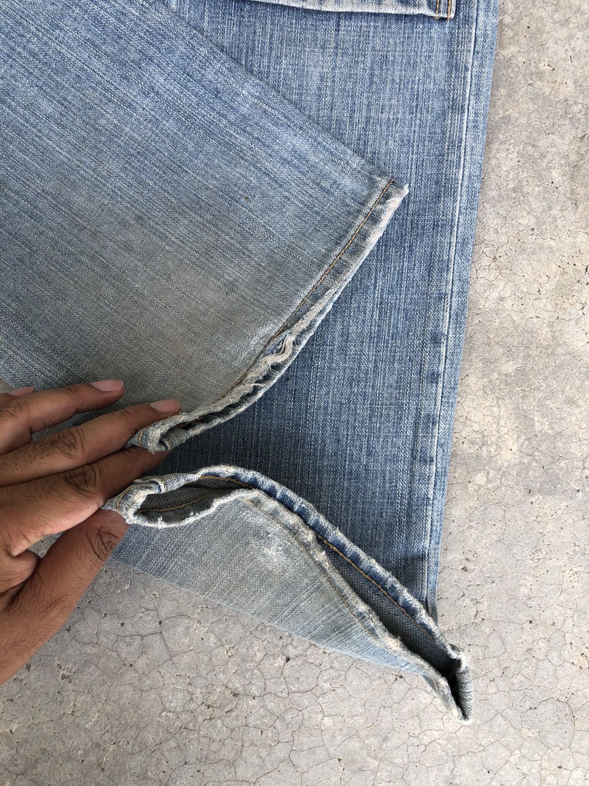 PPFM Japanese PPFM Double Waist Distressed Jeans Size US 33 - 13 Thumbnail
