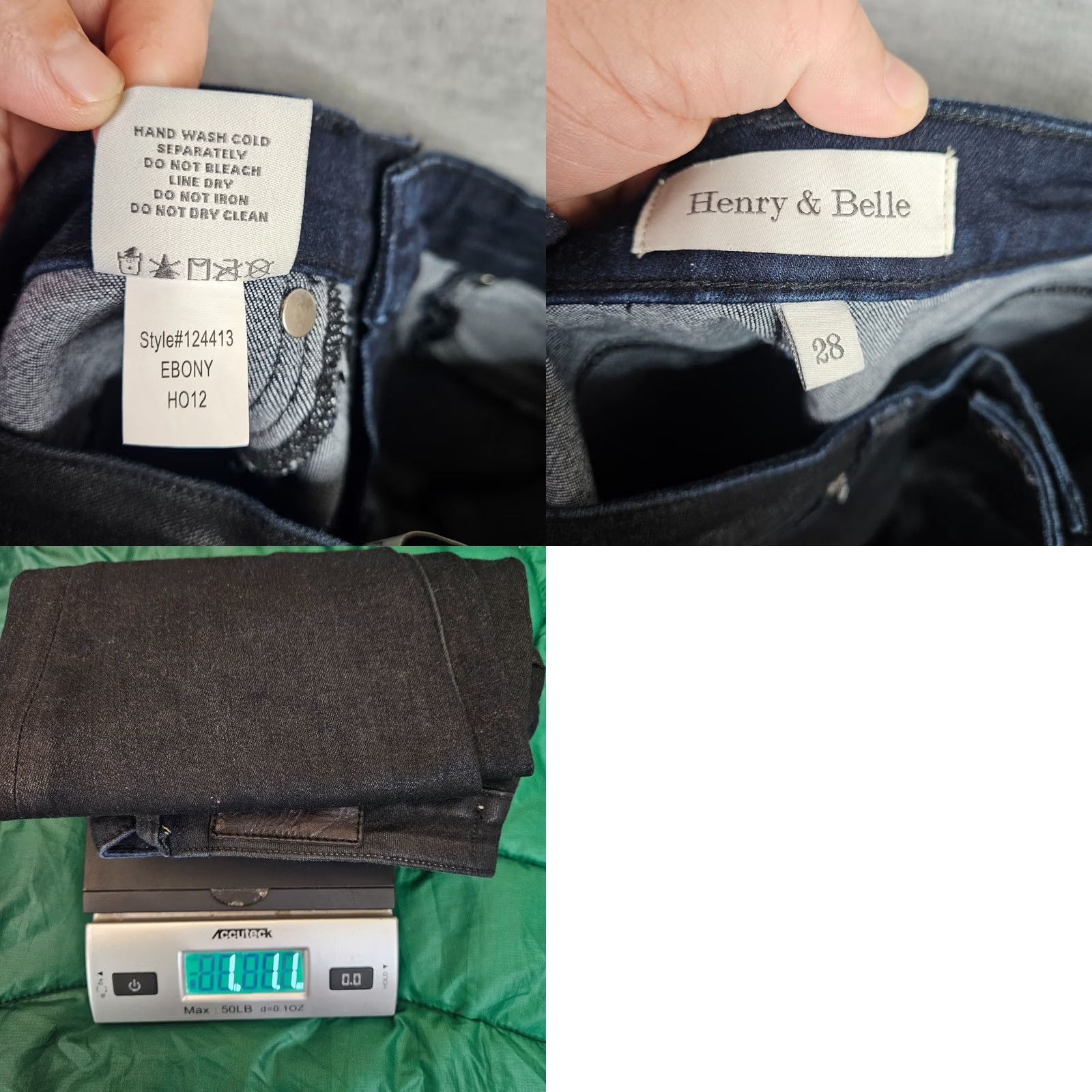 Vintage Henry & Belle Jeans Women Black Low Rise Skinny Size 28 Denim 5-Pocket Regular Rise Slim Fit Belted Stretch Machine Washable Vintage: No Size 28" / US 6 / IT 42 - 9 Thumbnail