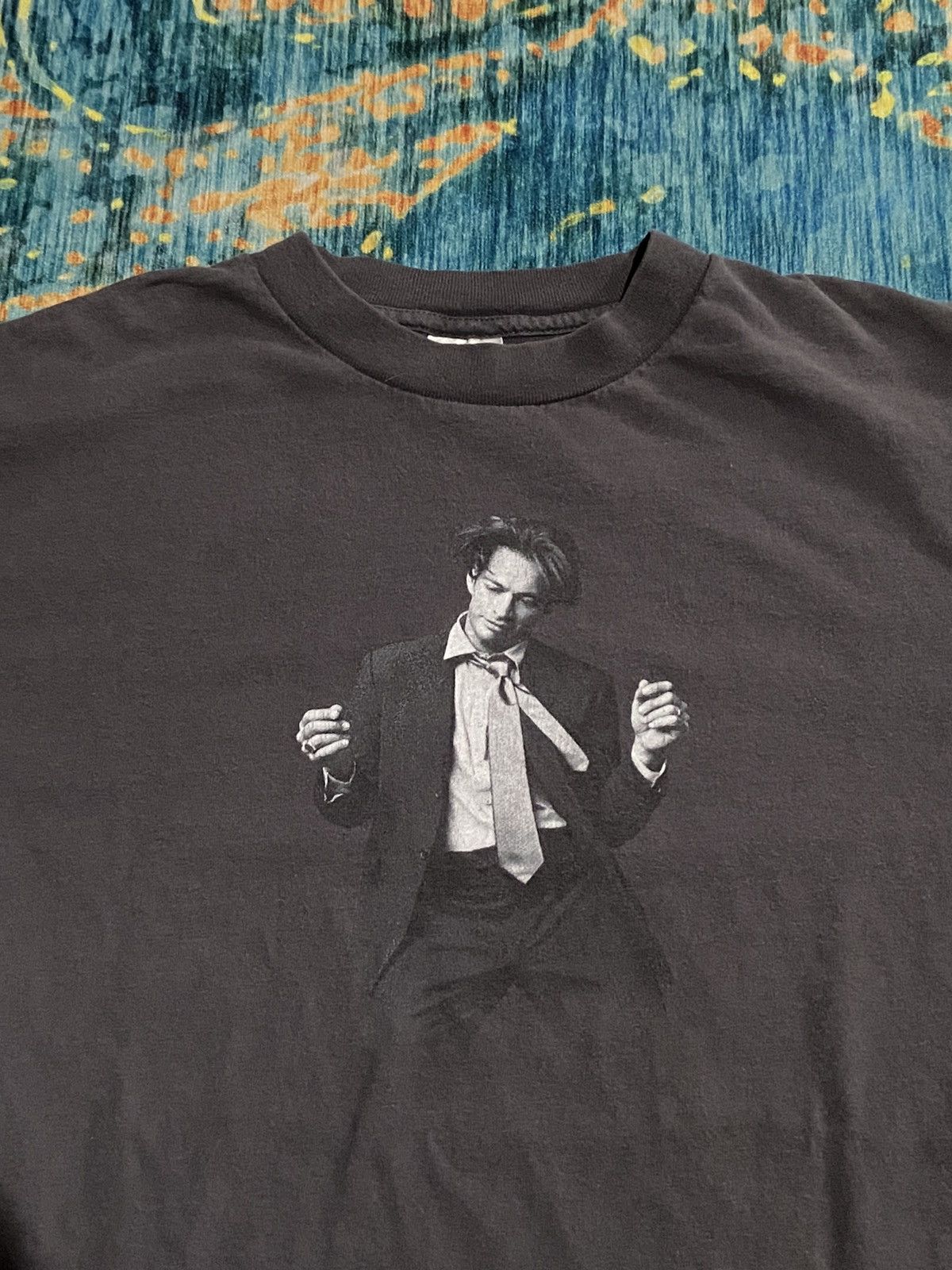 Vintage Harry Connick JR. grey minimal T-Shirt M