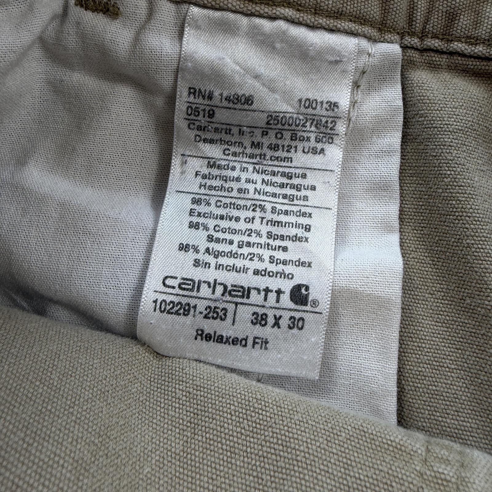 Carhartt Carhartt Relaxed Fit Work Pants Mens 38x30 Khaki Utility Size US 38 / EU 54 - 6 Thumbnail
