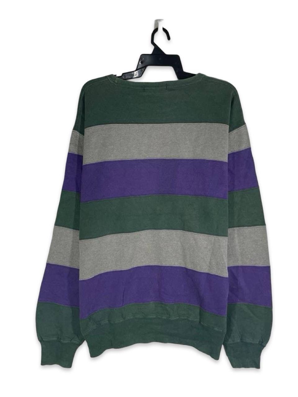 Polo Ralph Lauren Vintage 90s polo small pony stripe rugby sweatshirt jumper L Size US L / EU 52-54 / 3 - 3 Thumbnail