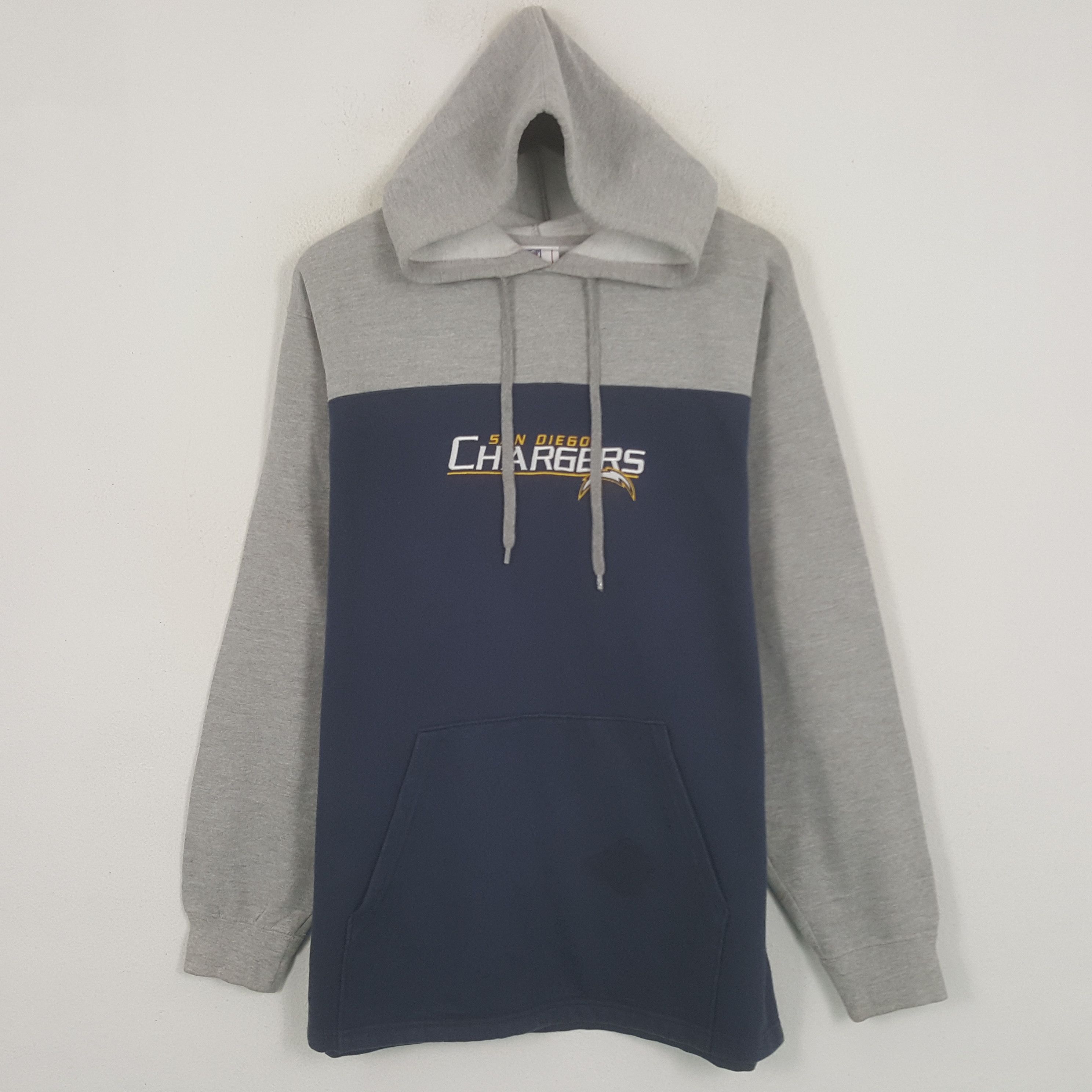 image of Nfl x Vintage San Diego Chargers Sweatshirt Hoodies in Grey, Men's (Size Medium)