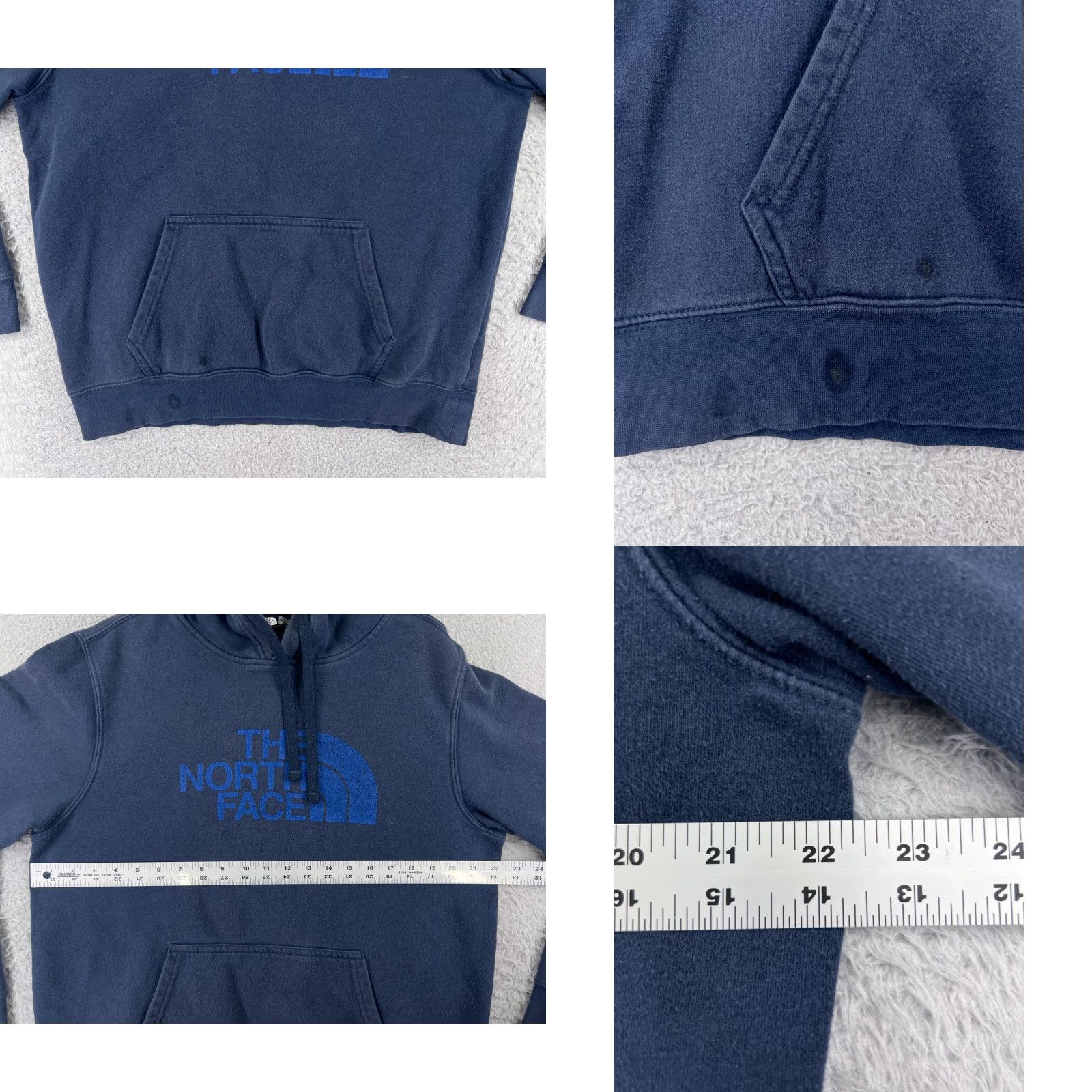 The North Face The North Face Mens Hoodie Shirt Hooded Pullover Lightweight Logo Sweatshirt Blue Cotton Blend Jersey M Size US M / EU 48-50 / 2 - 8 Thumbnail