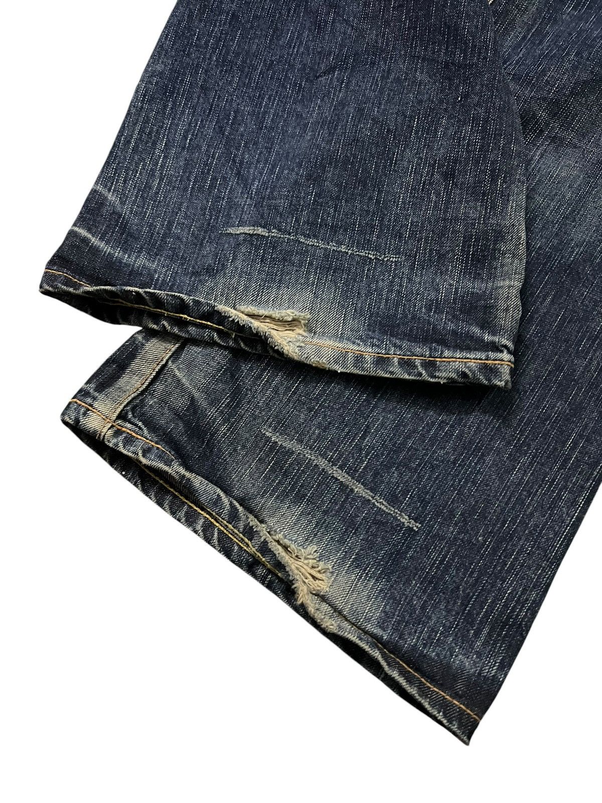 Japanese Brand Edwin 503 Flare Distressed Mud Wash Bootcut Jean Very Rare Size US 32 / EU 48 - 13 Thumbnail