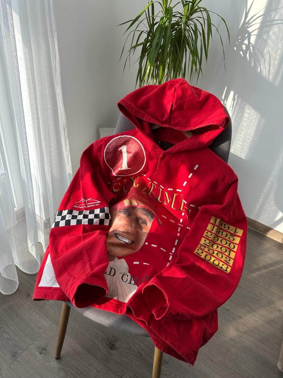Formula 1 × Vintage Vintage Ferrari Michael Schumacher Racing Red Hoodie Size US M / EU 48-50 / 2 - 14 Thumbnail