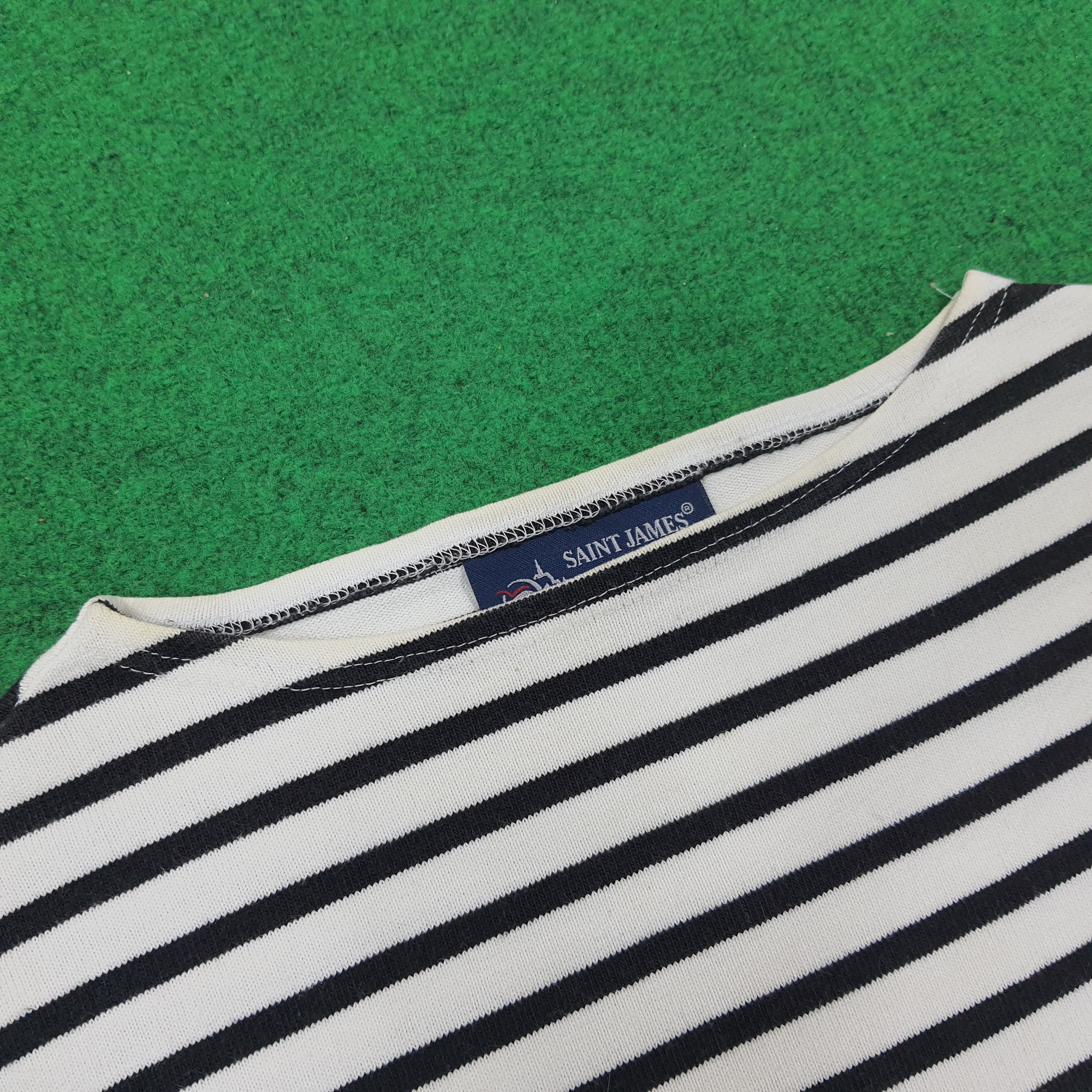Saint James × Vintage Vintage Saint James Striped Designer Tshirt Size S / US 4 / IT 40 - 3 Thumbnail