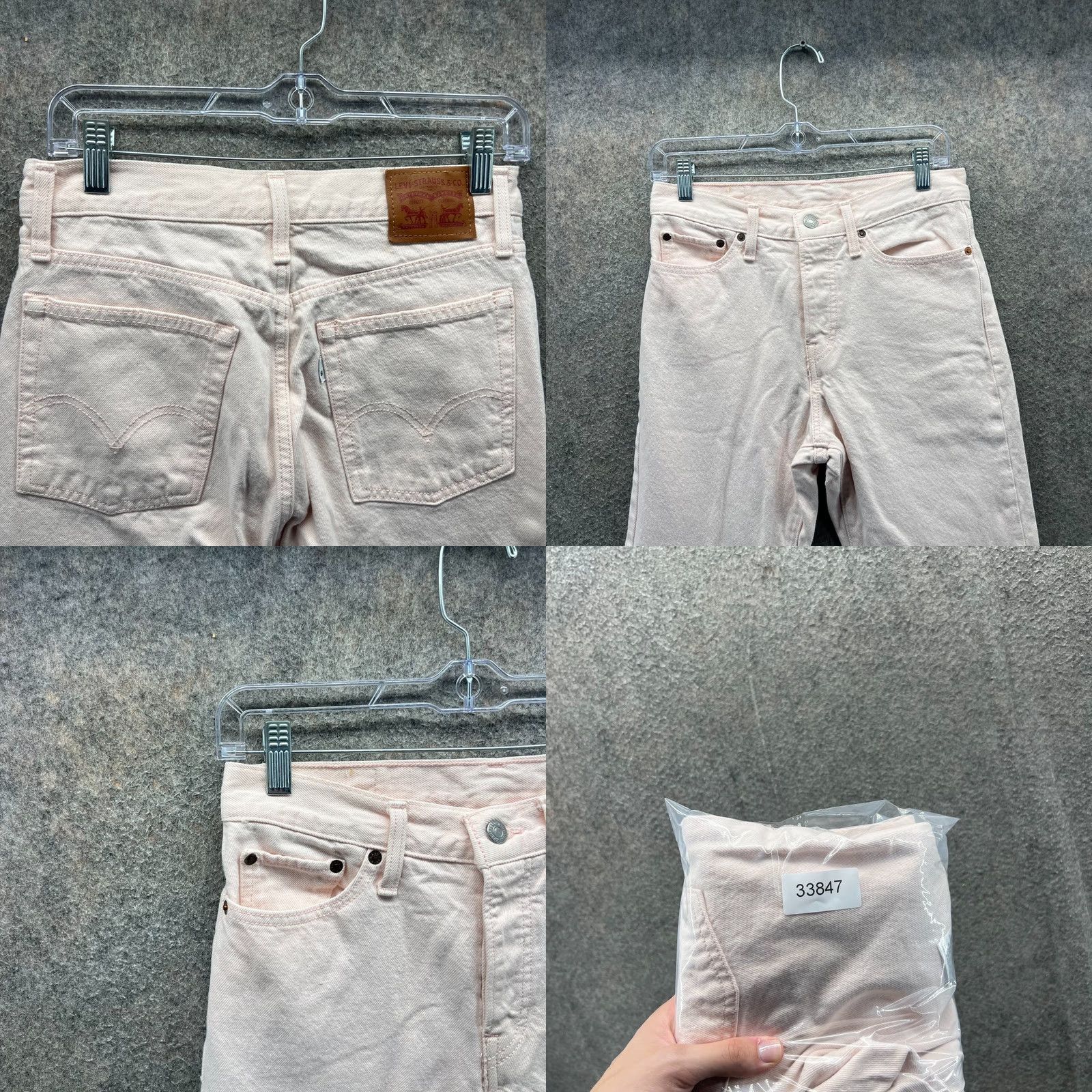 Levi's Levi's 501 Jeans Womens 27 Pink Straight Leg High Rise Button Fly Denim Jeans 5-Pocket Vintage Womens Size 27" / US 4 / IT 40 - 8 Thumbnail
