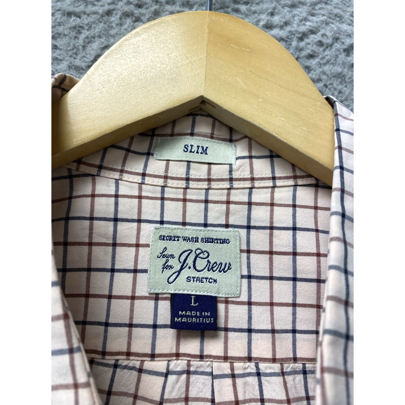 J.Crew J Crew Button Shirt Men’s L Peach Slim Fit Check /158-34 Button-Up Long Sleeve Cotton Slimming Size US L / EU 52-54 / 3 - 5 Thumbnail