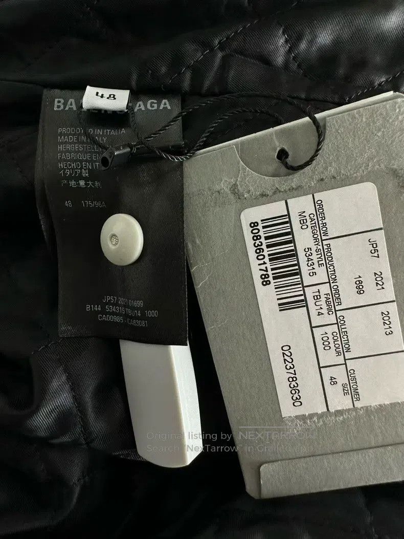 Balenciaga Balenciaga Black Letter Fleece Cotton Jacket Size US M / EU 48-50 / 2 - 3 Thumbnail
