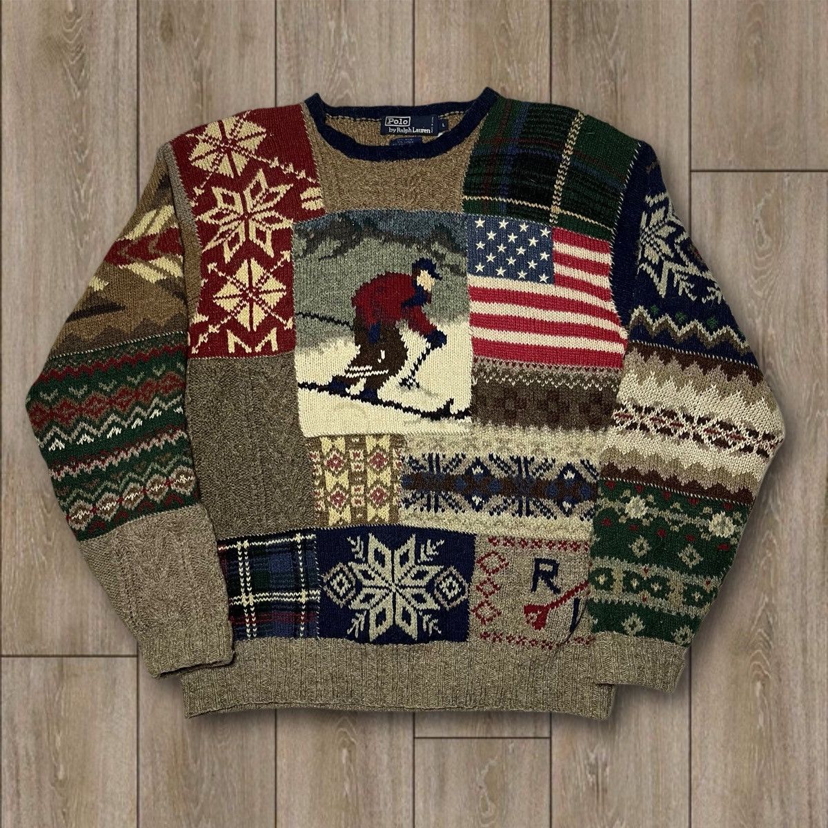 Polo Ralph Lauren Vintage Polo by Ralph Lauren Ski Downhill wool knit sweater Size US L / EU 52-54 / 3 - 1 Thumbnail
