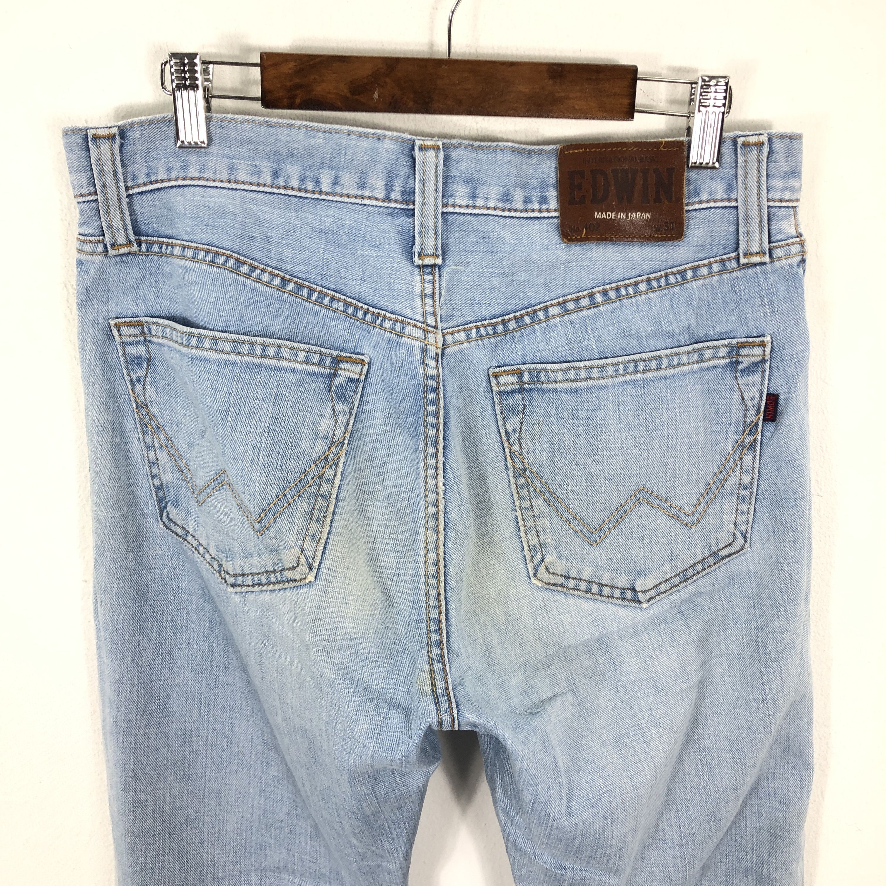 Edwin × Vintage 32 x 28 Vintage Edwin Light Wash Jeans L1349 Size US 32 / EU 48 - 5 Thumbnail