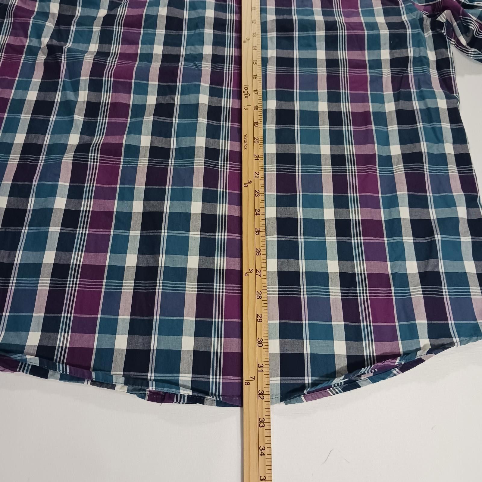 Izod IZOD Saltwater 45FW486 Mens XL Multicolor Button Plaid Shirt Size US XL / EU 56 / 4 - 6 Thumbnail