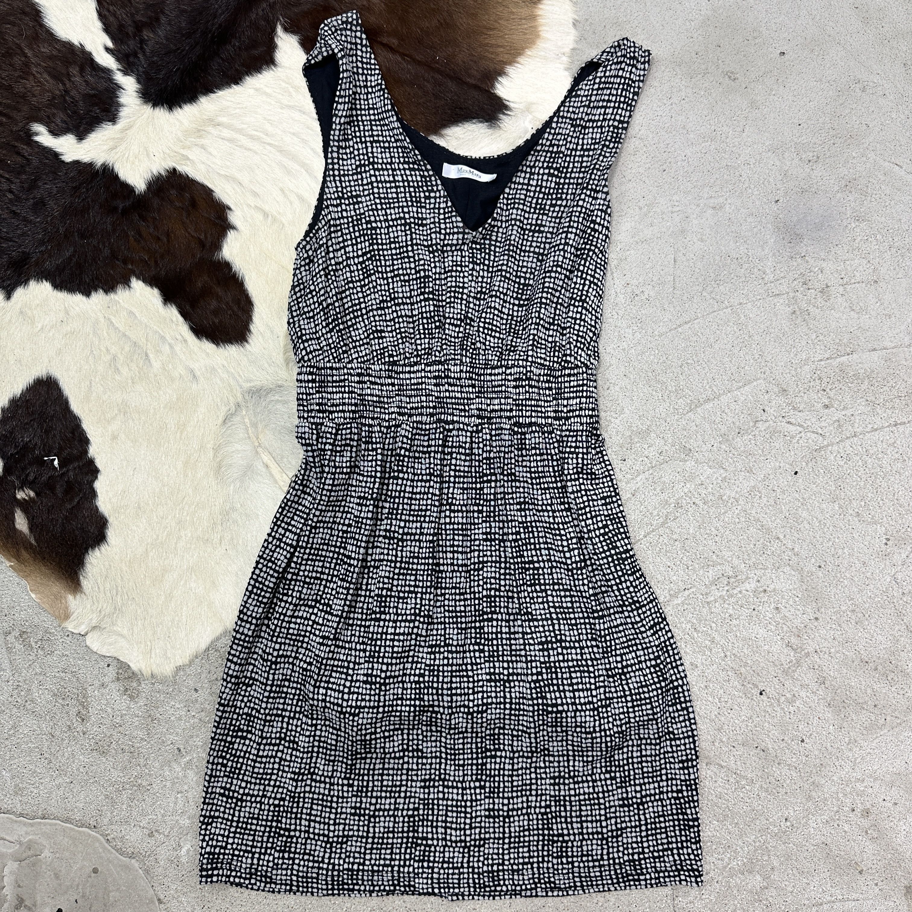 Max Mara Vintage Avant Garde Pattern Max Mara Mini Dress Y2K Size M / US 6-8 / IT 42-44 - 2 Thumbnail