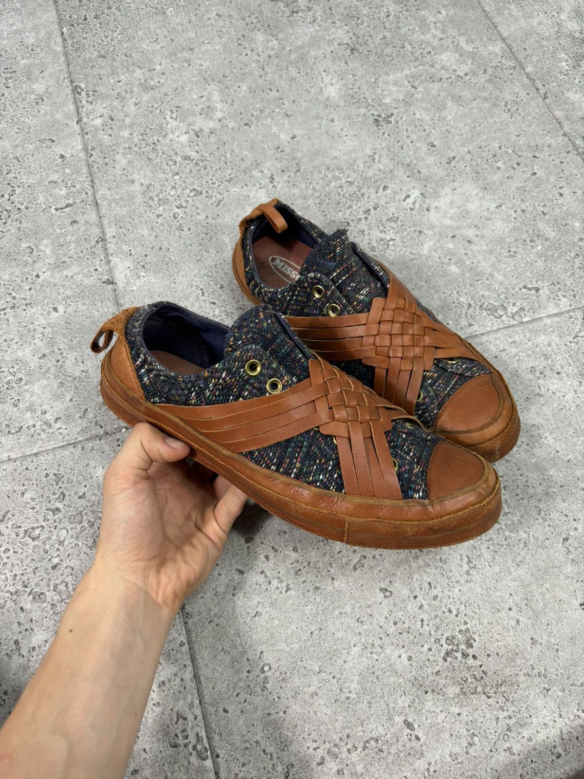 Japanese Brand × Missoni × Vintage Vintage Rare Japan Missoni Converse Trainers Y2K Size US 9.5 / EU 42-43 - 1 Thumbnail