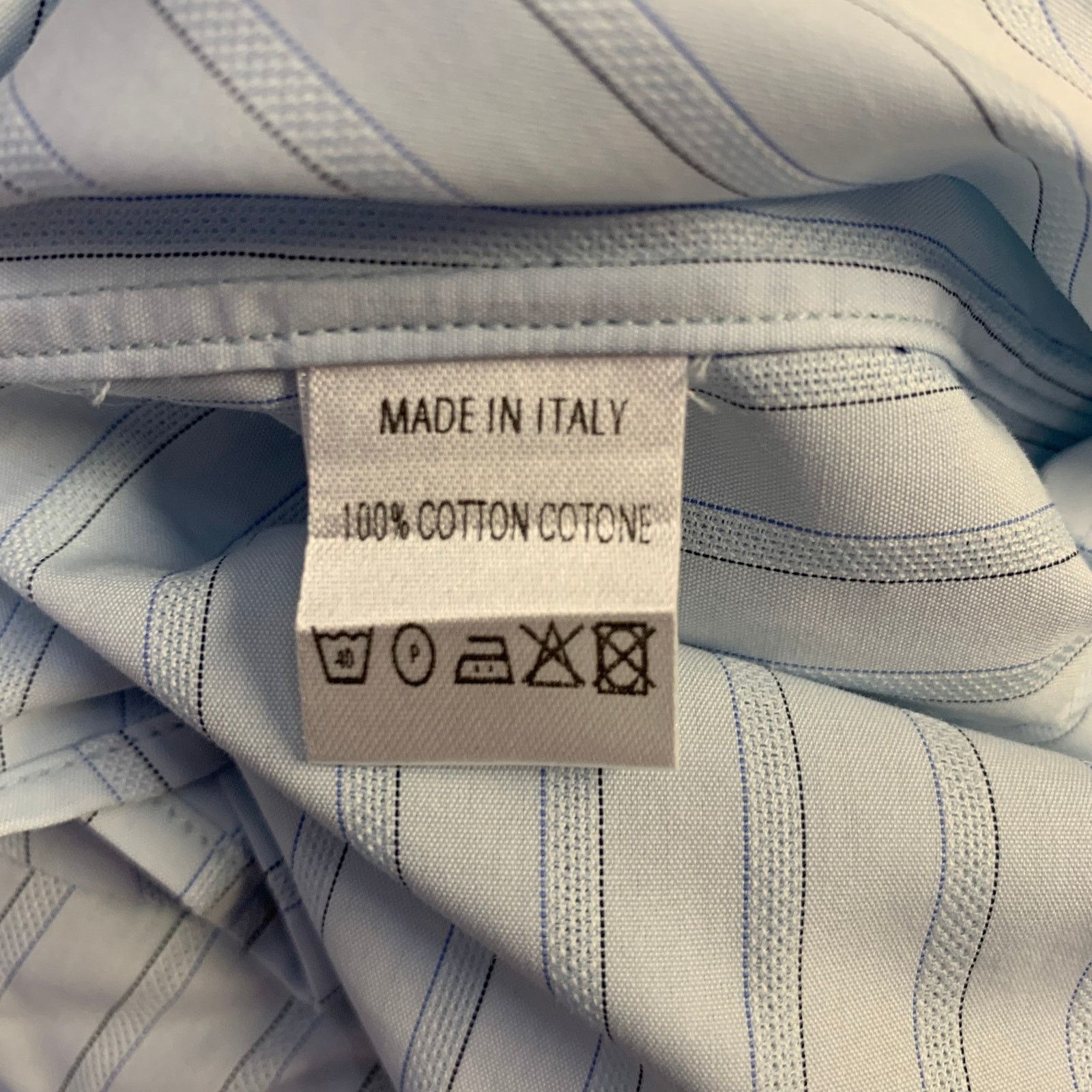Gucci GUCCI Size S Blue Stripe Cotton Button Up Long Sleeve Shirt Size US S / EU 44-46 / 1 - 7 Thumbnail