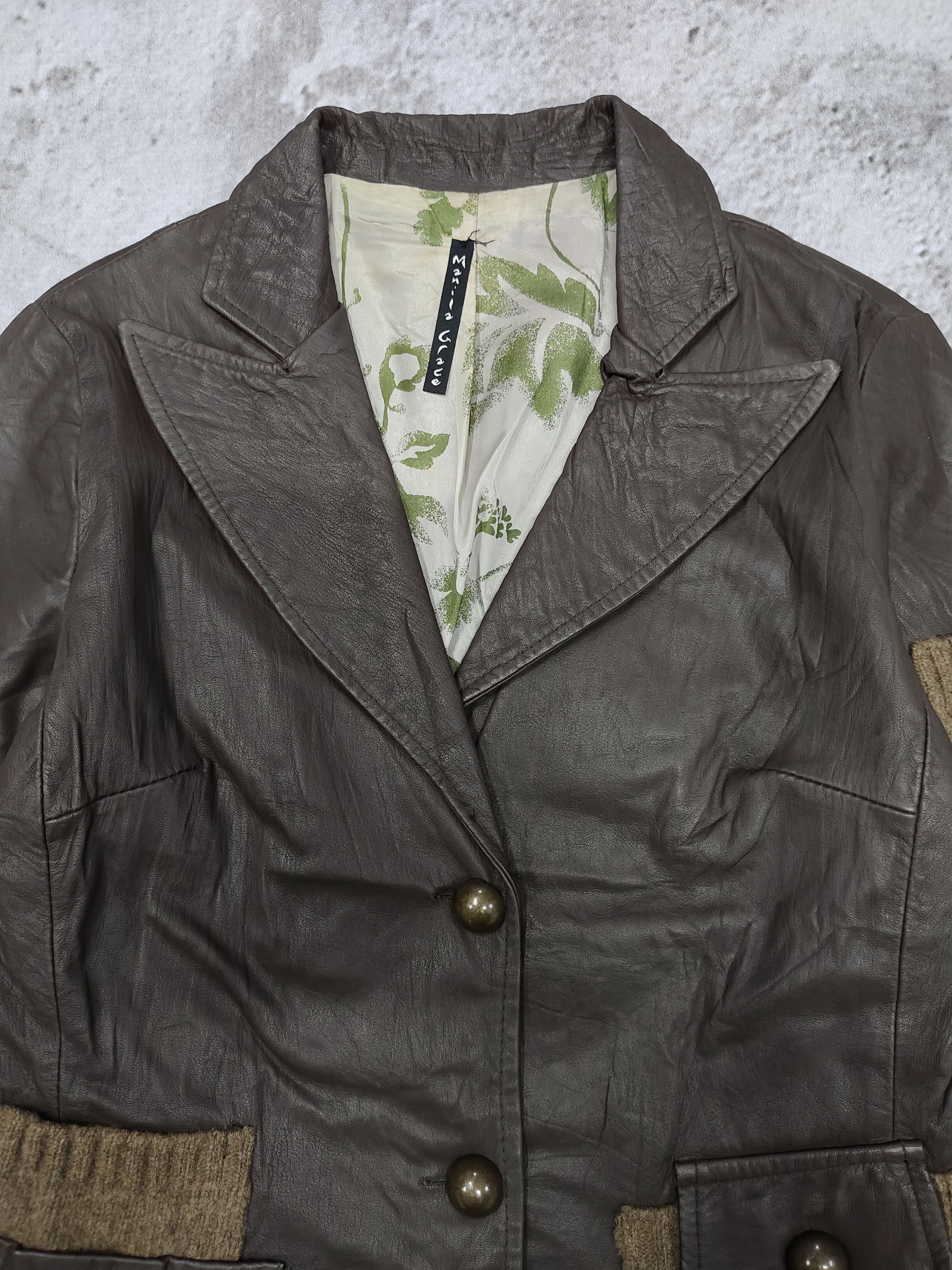 Seditionaries 90s Manila Grace- Coin Patch Wool Vera Pelle Leather Jacket Size M / US 6-8 / IT 42-44 - 11 Thumbnail