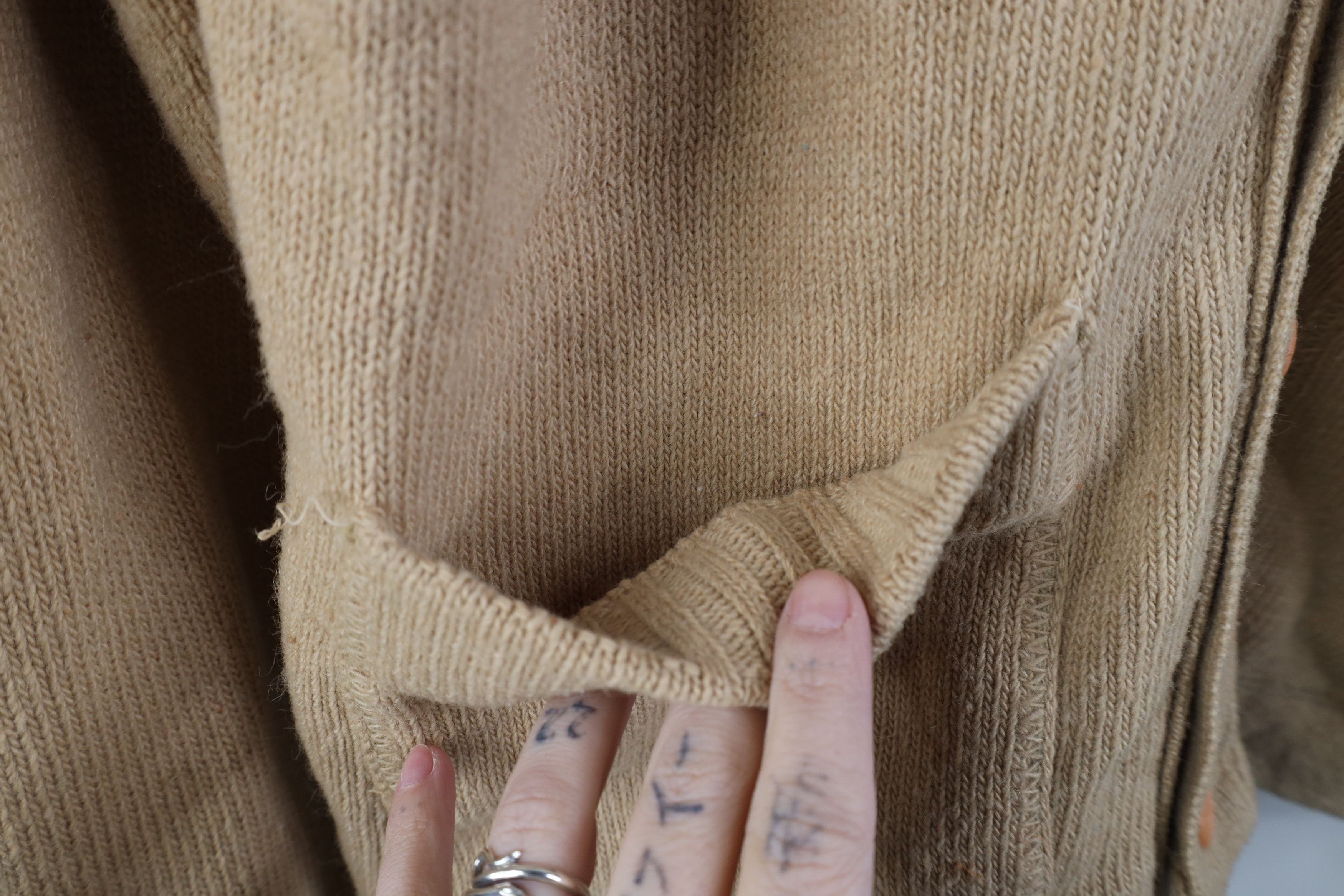 Vintage Vintage 60s Streetwear Ribbed Knit Cardigan Sweater USA Size US S / EU 44-46 / 1 - 8 Thumbnail