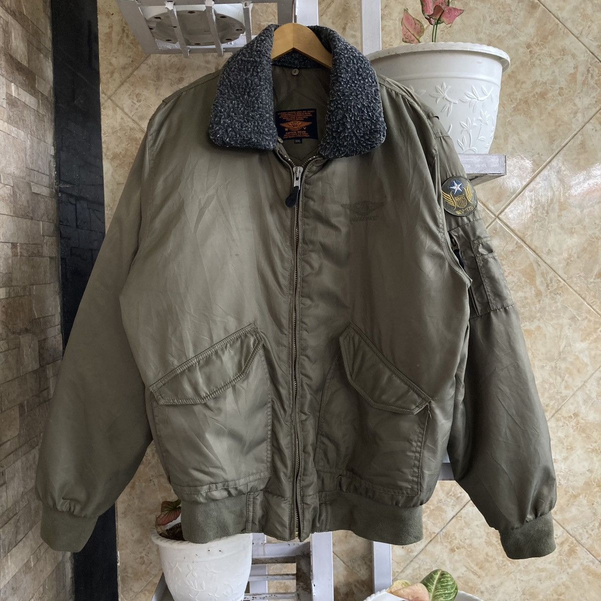 Vintage Vtg Wevic Air Fly Force US Army MA Bomber Military OG Jacket Size US XXL / EU 58 / 5 - 2 Thumbnail