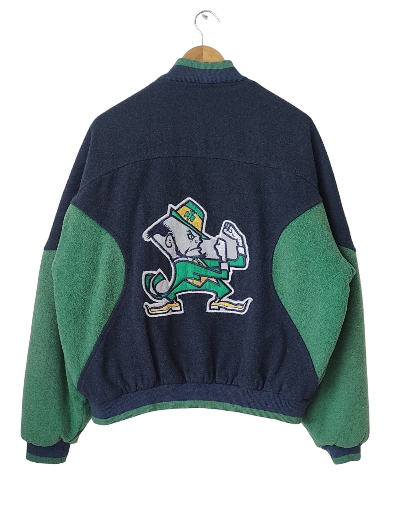 NCAA × Vintage Notre Dame Fighting Irish CMP Vintage 90s Varsity Jacket Size US L / EU 52-54 / 3 - 1 Thumbnail