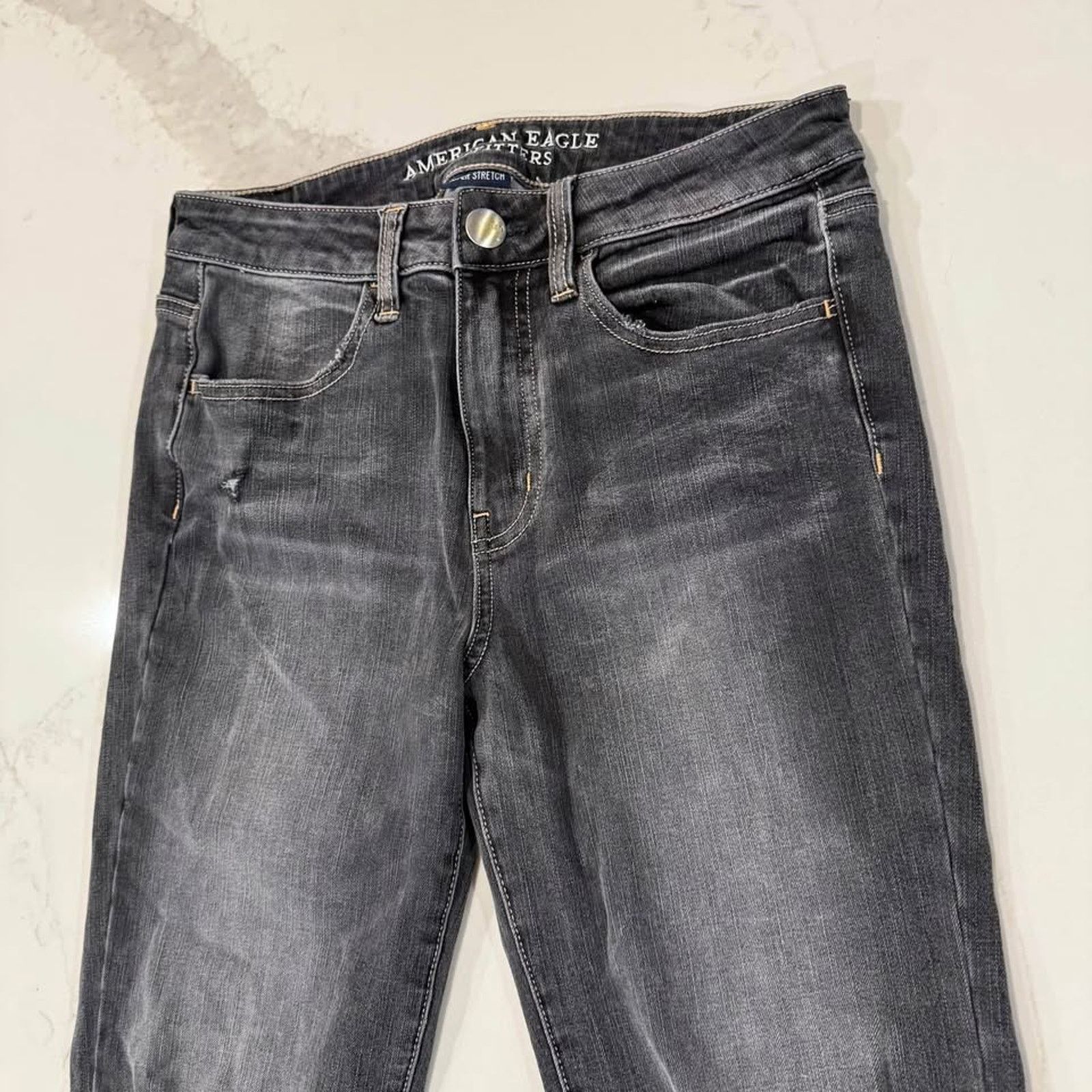 American Eagle Outfitters American Eagle High Rise Jegging Crop Denim Jeans Womens 4R Size 27" / US 4 / IT 40 - 3 Thumbnail