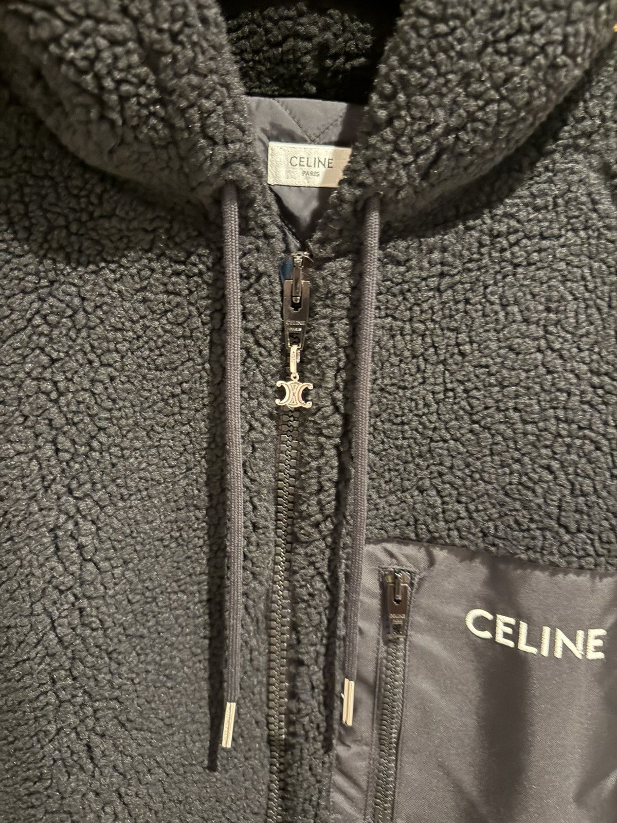 Celine $2.35k 🤑 FW24 Celine logo black fleece jacket Hedi grail M Size US M / EU 48-50 / 2 - 12 Thumbnail