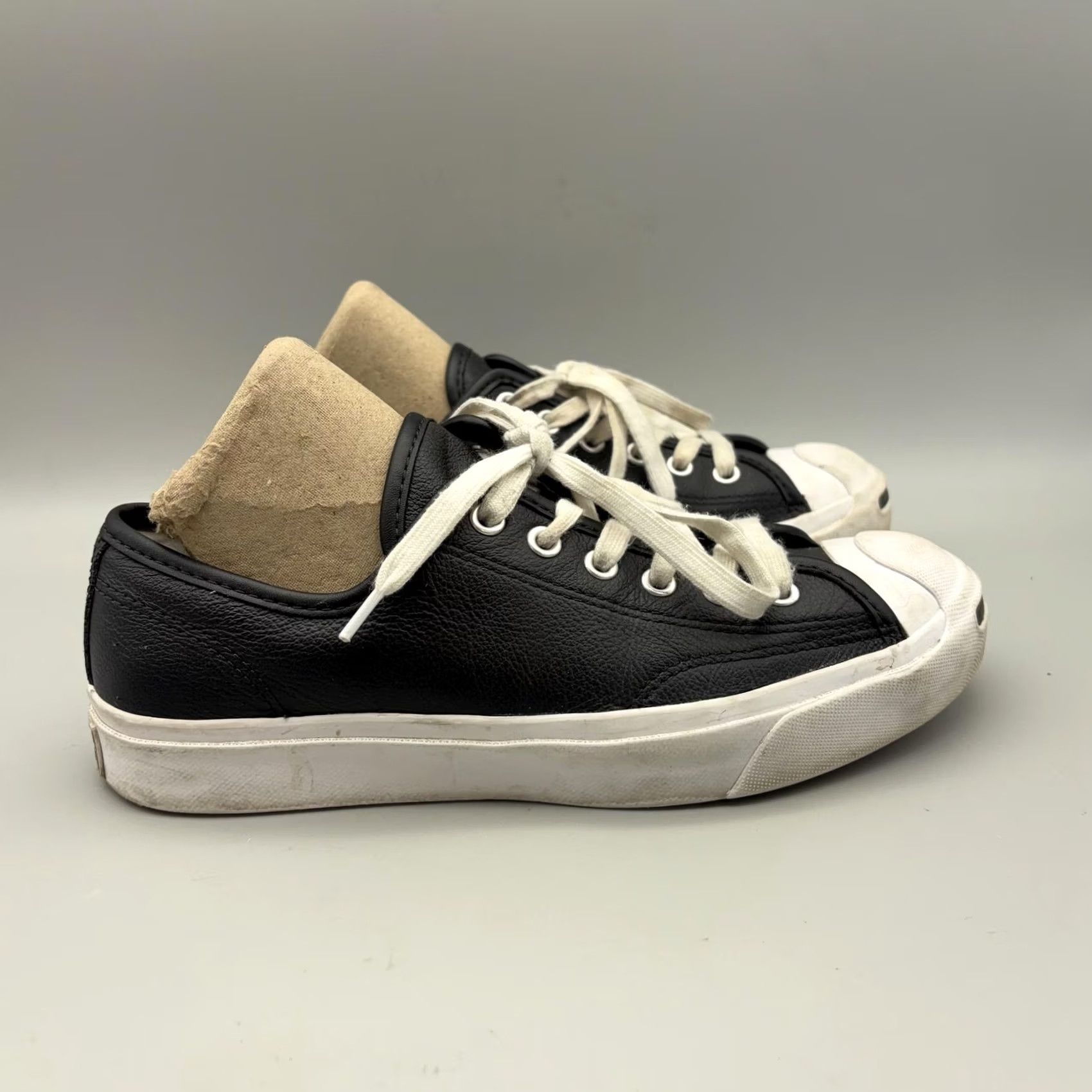 Converse Converse Jack Purcell Shoes Womens Size 7.5 Black Leather Low Top Sneakers Size M / US 6-8 / IT 42-44 - 6 Thumbnail